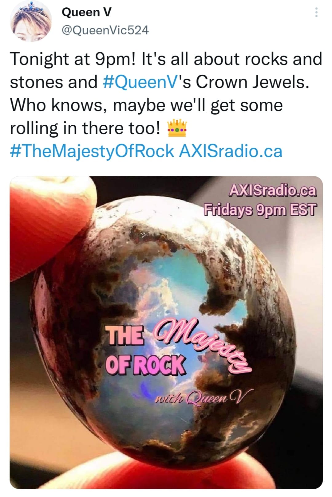 Queen V - Come rock (and roll) with music royalty tonight... | Facebook