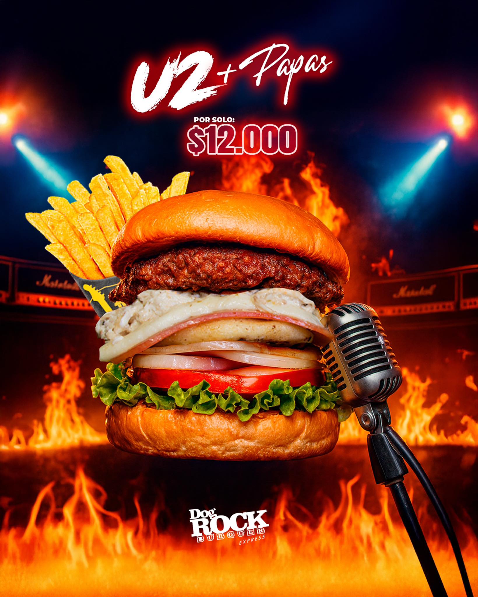 🎤🔥 ¡PROMO DE U2 EN DOG ROCK BURGUER! 🔥🎤... - Dog Rock Burguer | Facebook