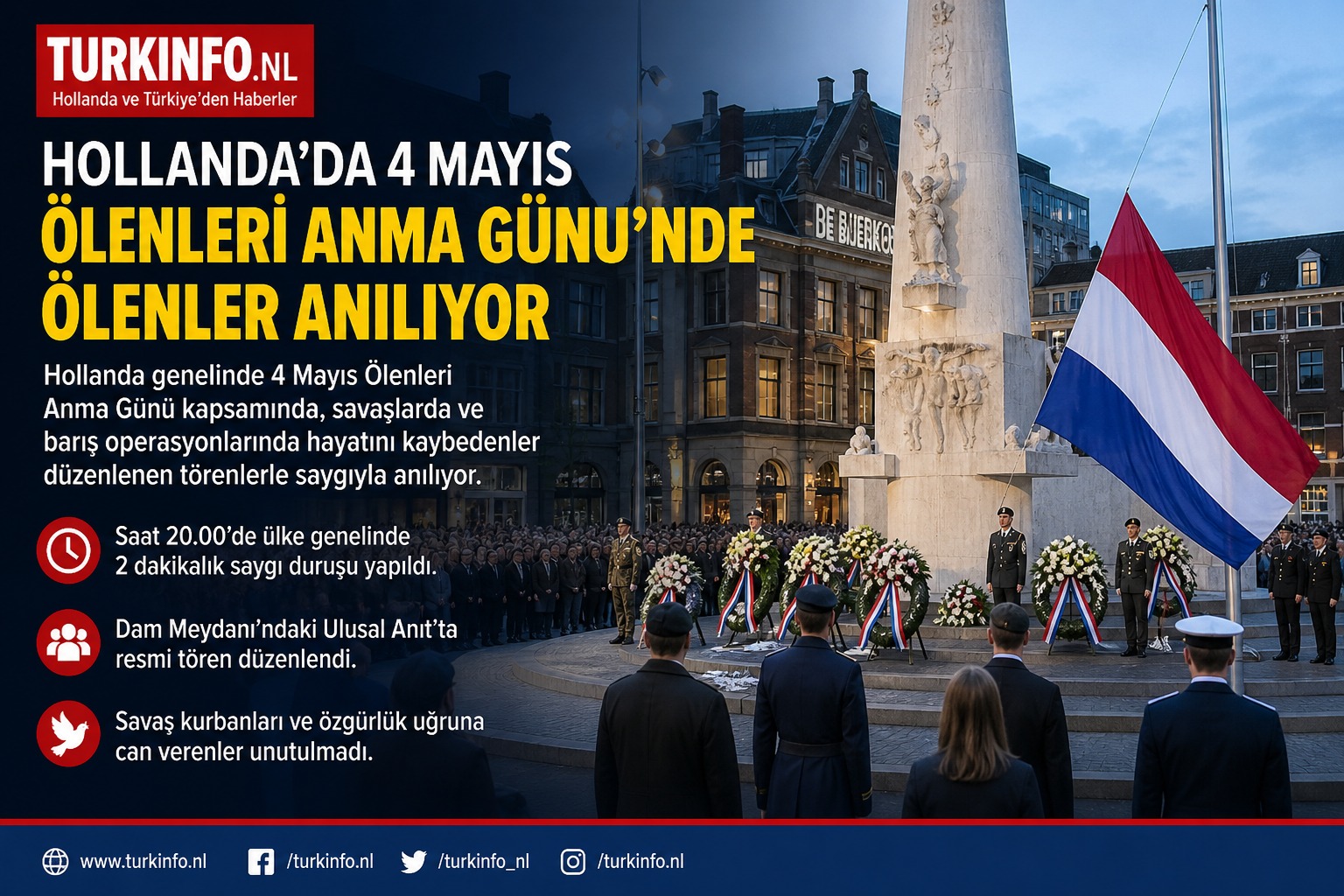Turkinfo - Hollanda'da bugün saatler 20:00'yi gösterdiğinde hayat adet