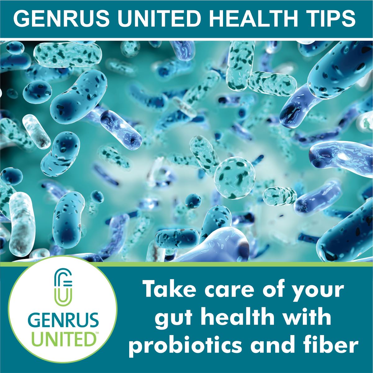 Genrus United - The bacteria in your gut, collectively...