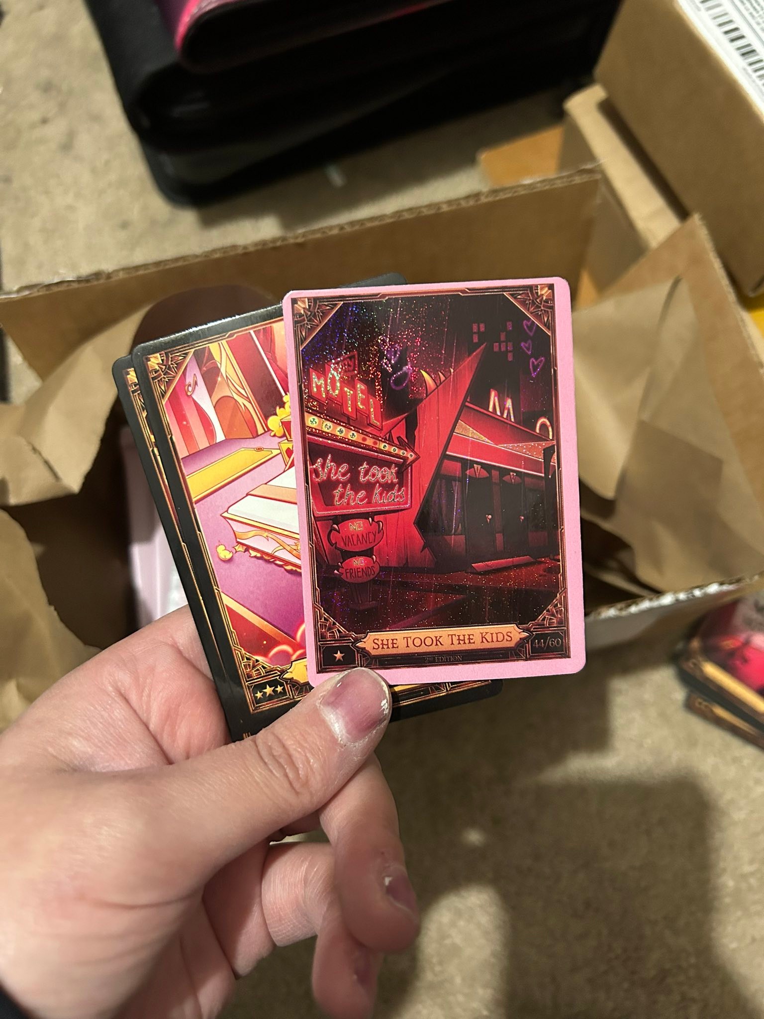 Disappointing Hazbin Hotel trading card pulls with mostly low rarity