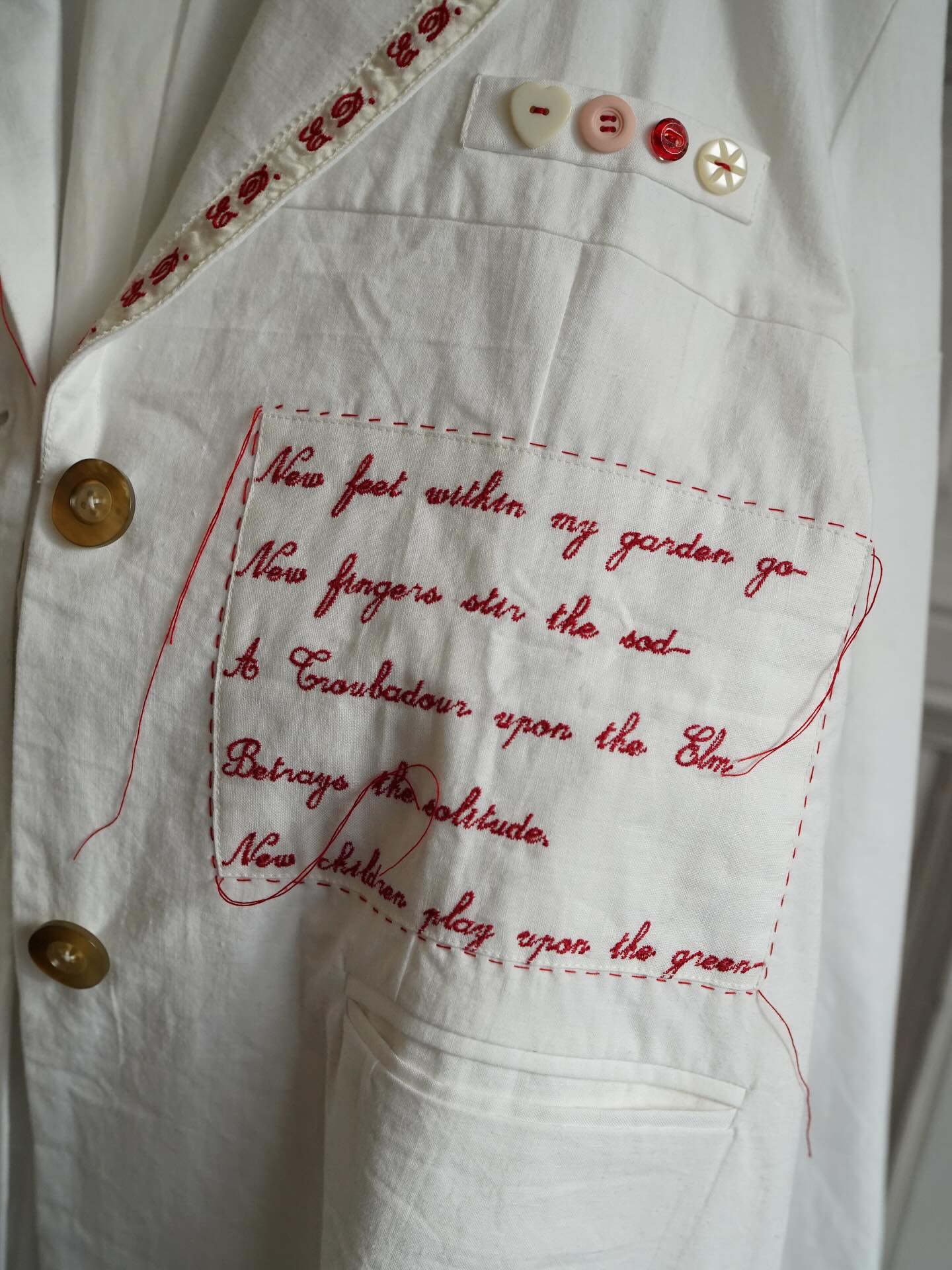 Details and Poem🪡📜 This Unlogical Poem embroidery poetic jacket