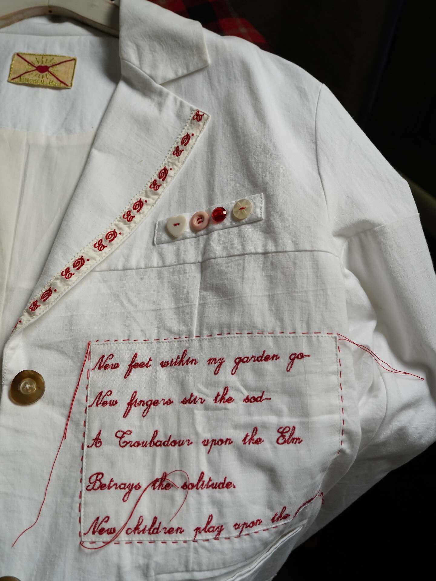 Details and Poem🪡📜 This Unlogical Poem embroidery poetic jacket
