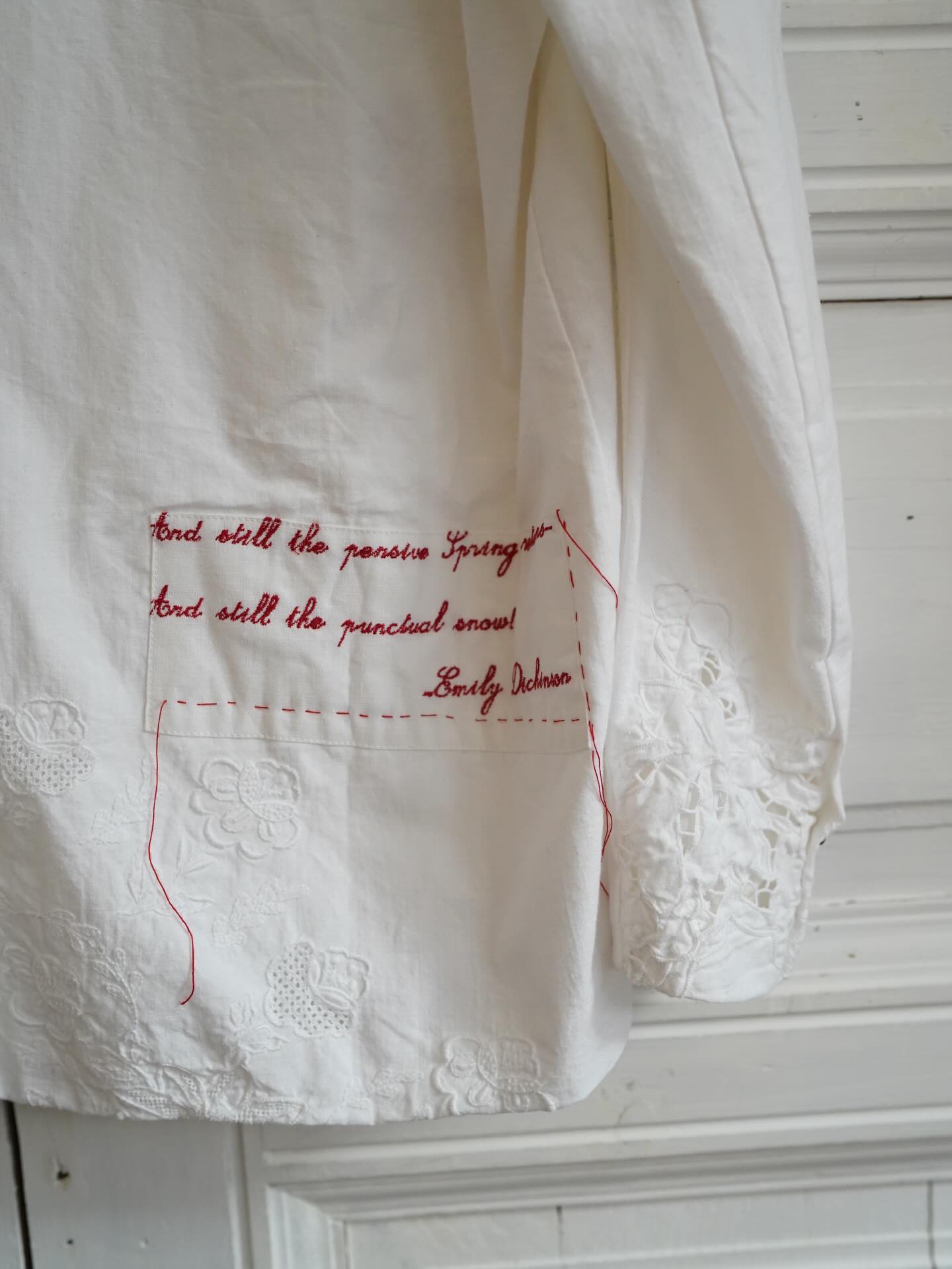 Details and Poem🪡📜 This Unlogical Poem embroidery poetic jacket