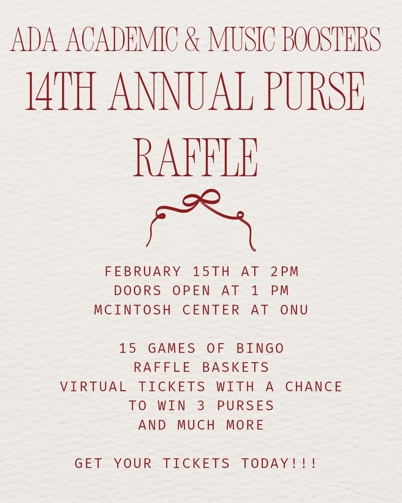 Ada Bulldogs - Grab your Purse Raffle tickets before... | Facebook