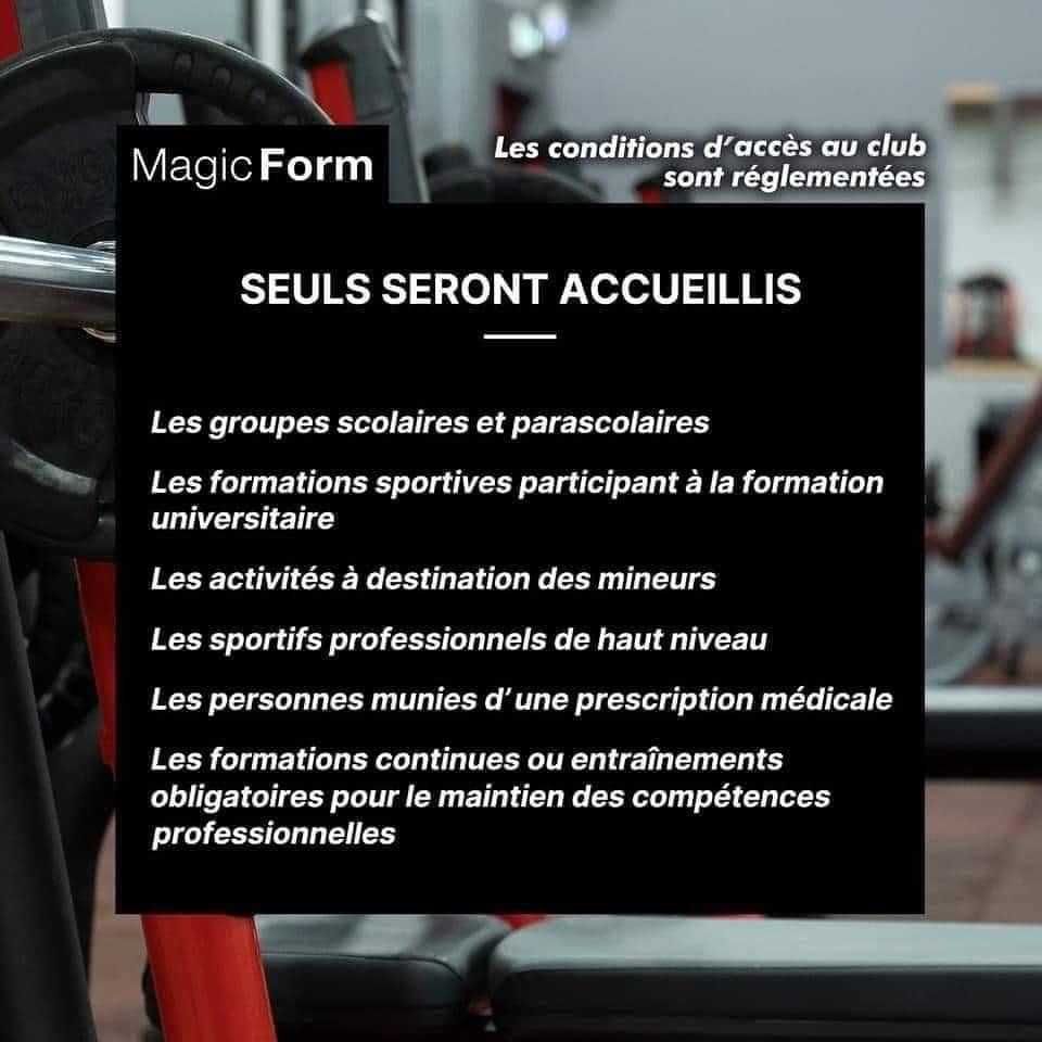 Magic Form Corbeil - Bonjour la Magic Team, ⚠️INFO⚠️ Votre club ouvrira ...