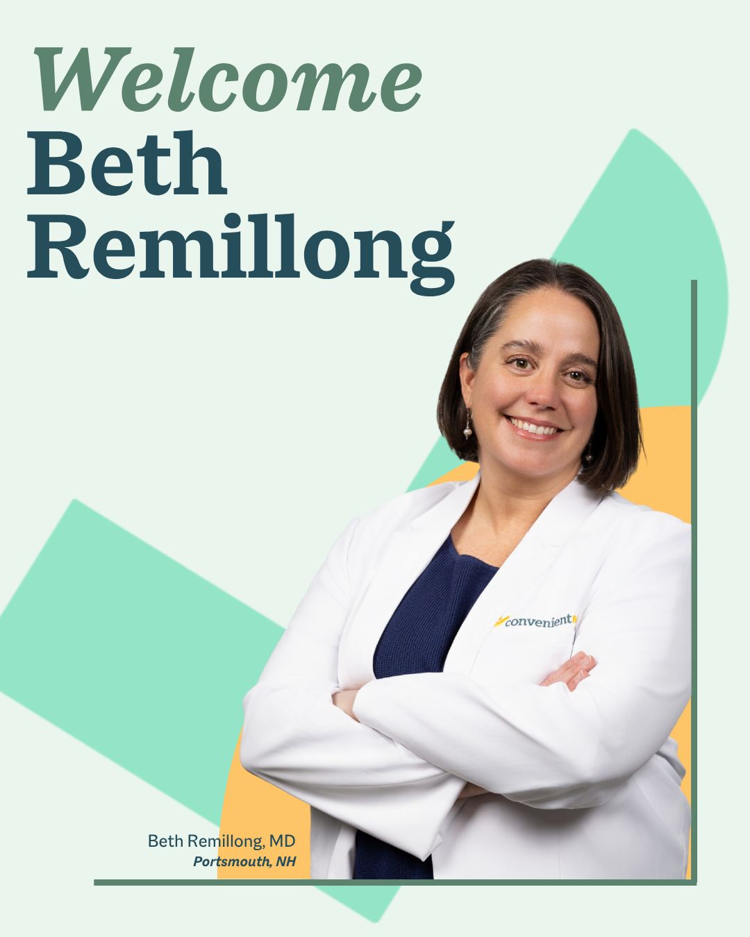 Welcome Beth Remillong, MD, to ConvenientMD Primary Care in Portsmouth. We are so excited to have her join our Portsmouth team. Beth has been practicing medicine for nearly 20 years and truly