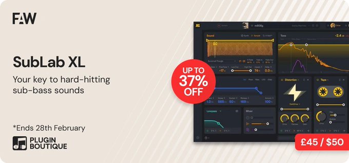 Plugin Deals - FAW Sublab XL Sale - 37% OFF 👍... | Facebook