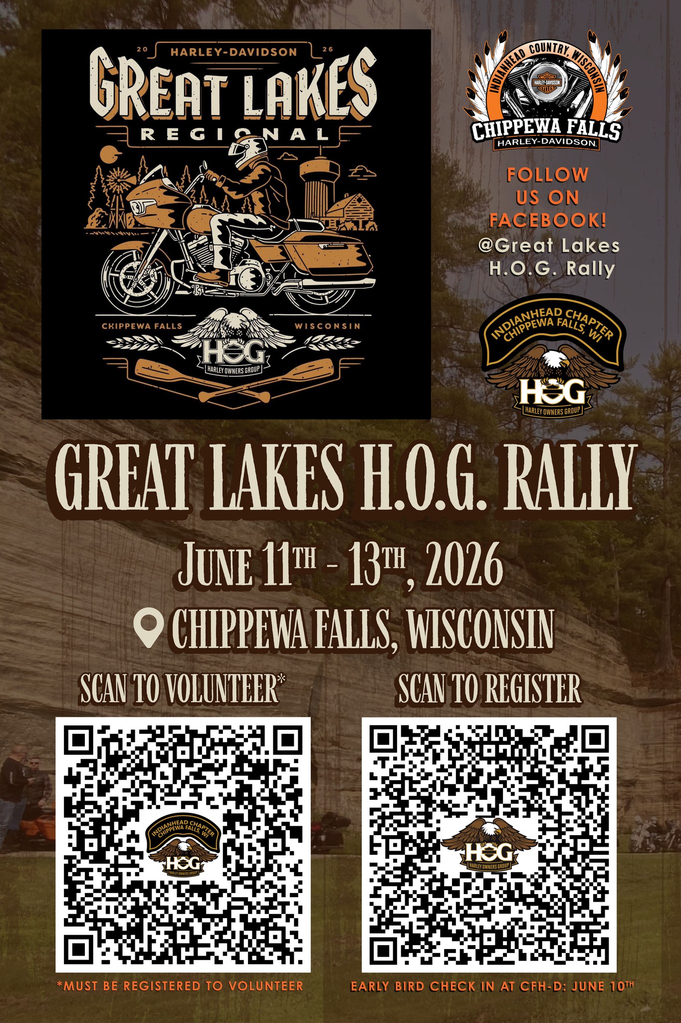 2026 Great Lakes H.O.G. Rally Details – Just the facts! • Dates