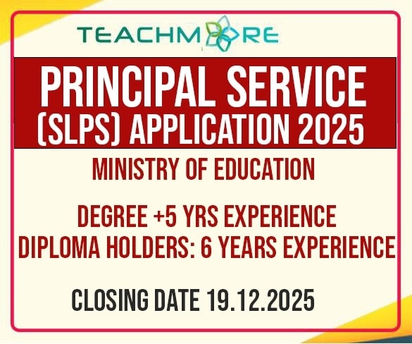 Teachmore.lk-News - SLPS Limited Exam Application - 2025 https ...