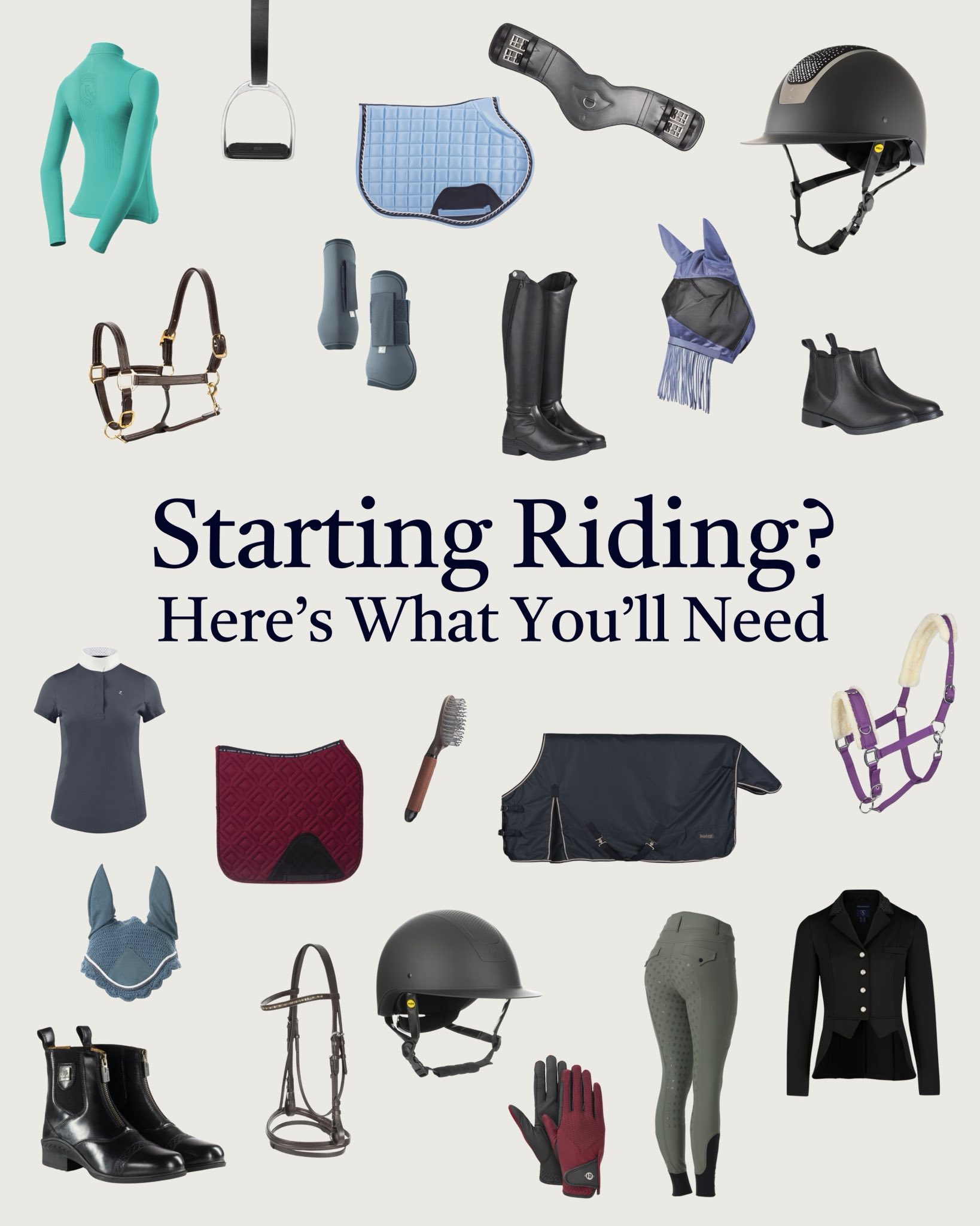 a rider dresses in layers to: Thinking about starting horseback riding, but not sure what equipment you actually need? Check out our guide on essential kit to get started the saddle. Want to learn more? Have jackets to wear with dresses