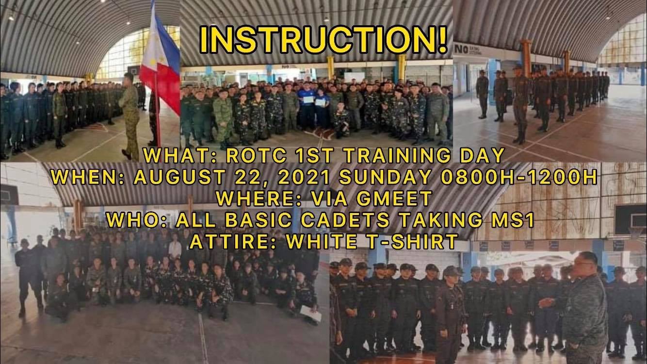 PLMar ROTCU Knights - GOOD EVENING CADETS! INSTRUCTION WHAT: ROTC 1ST ...