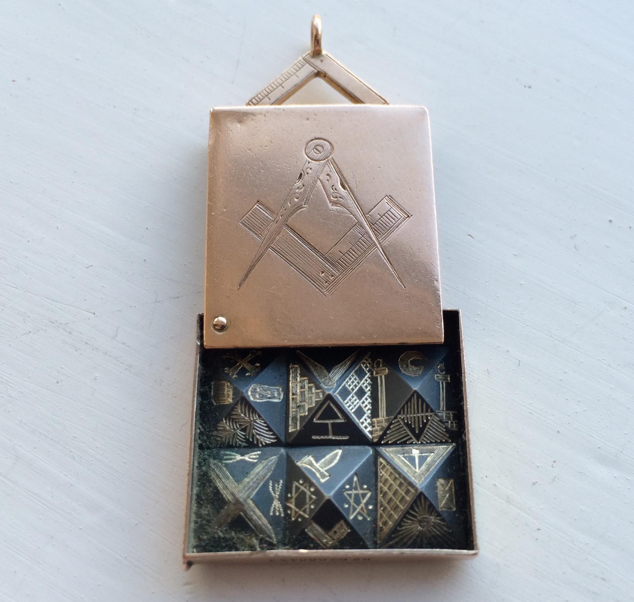 Vintage Masonic spinning watch fob $49.95 #magnoliaandwillowfront