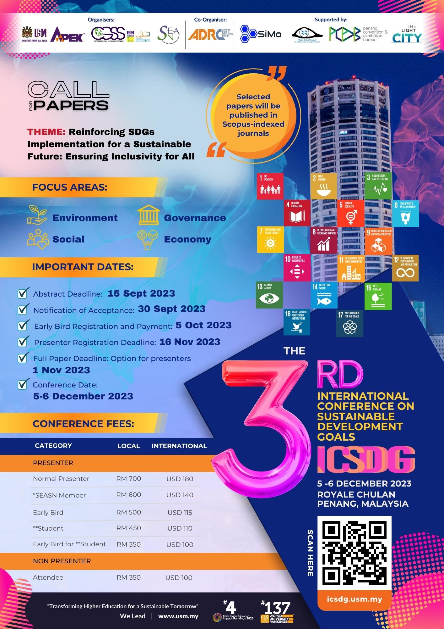 3rd International Conference on Sustainable Development Goals 2023