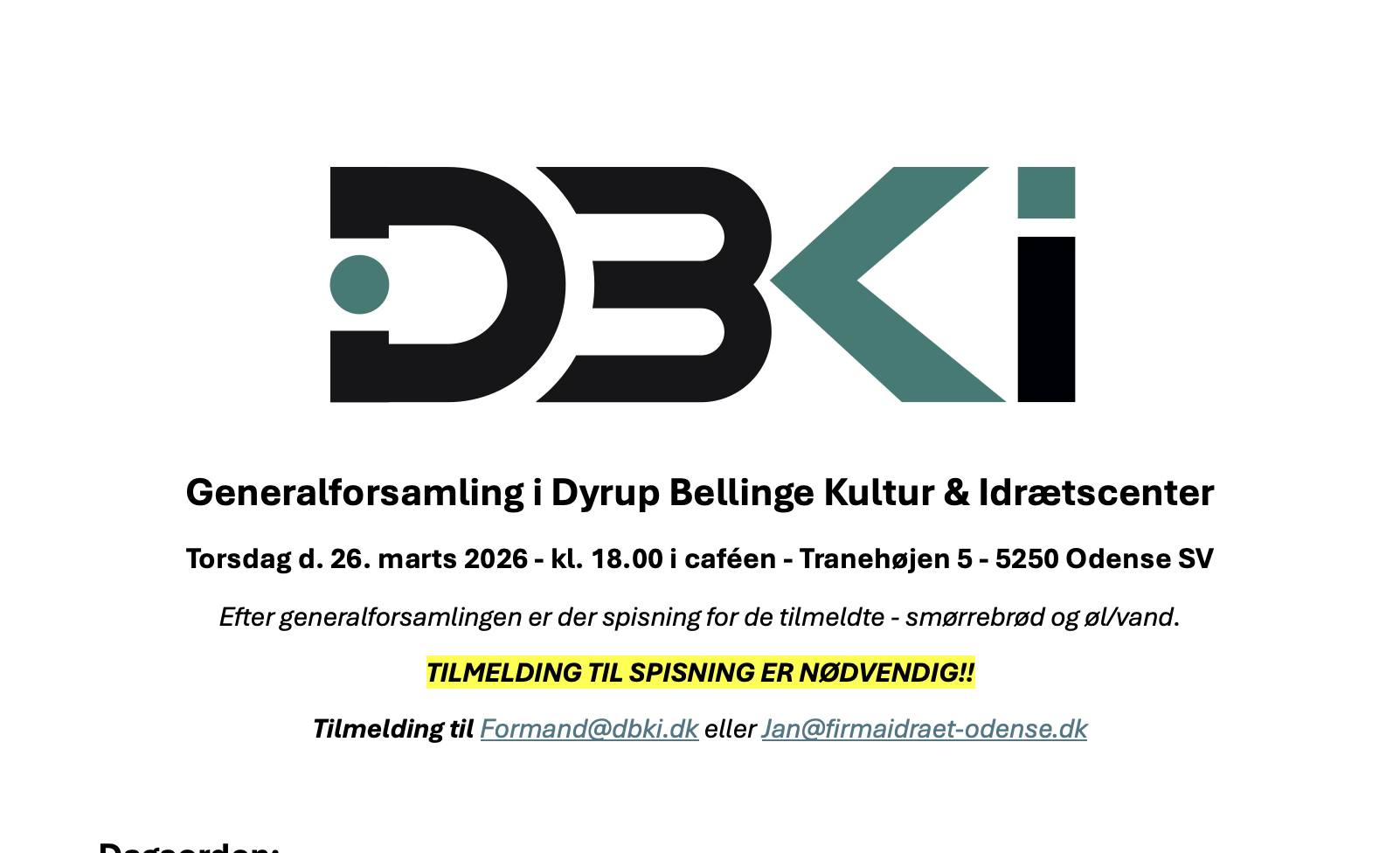 DBKI & FIO Generalforsamling 2026