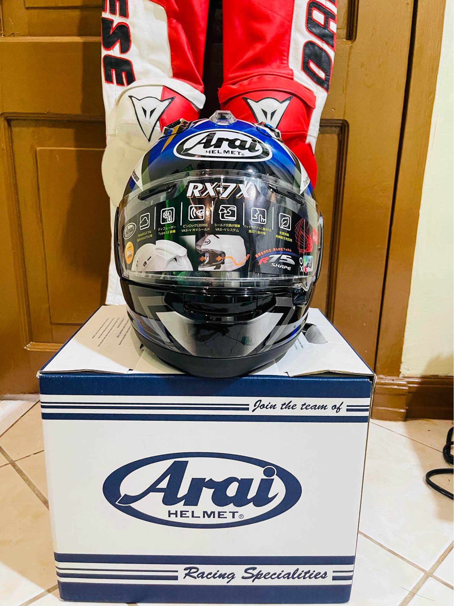 Arai rx7x maverick gp4. Size xl 61-62cm Good as brand new Complete 