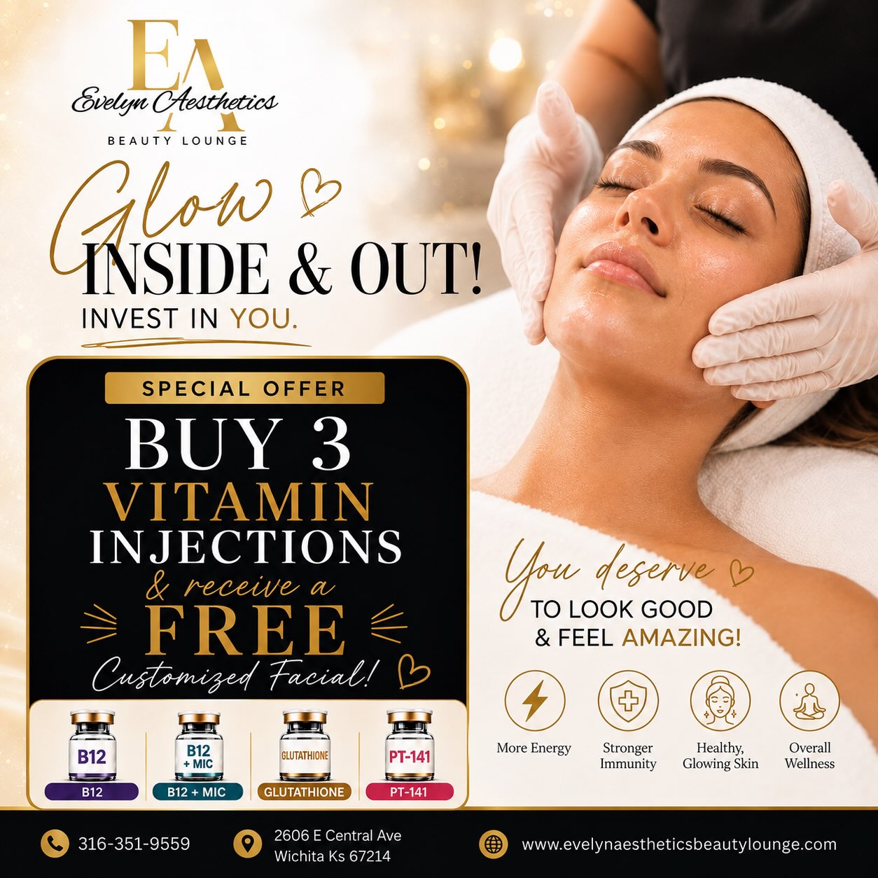 glutathione for skin wichita Evelyn Aesthetics Beauty Lounge 4AA2F15