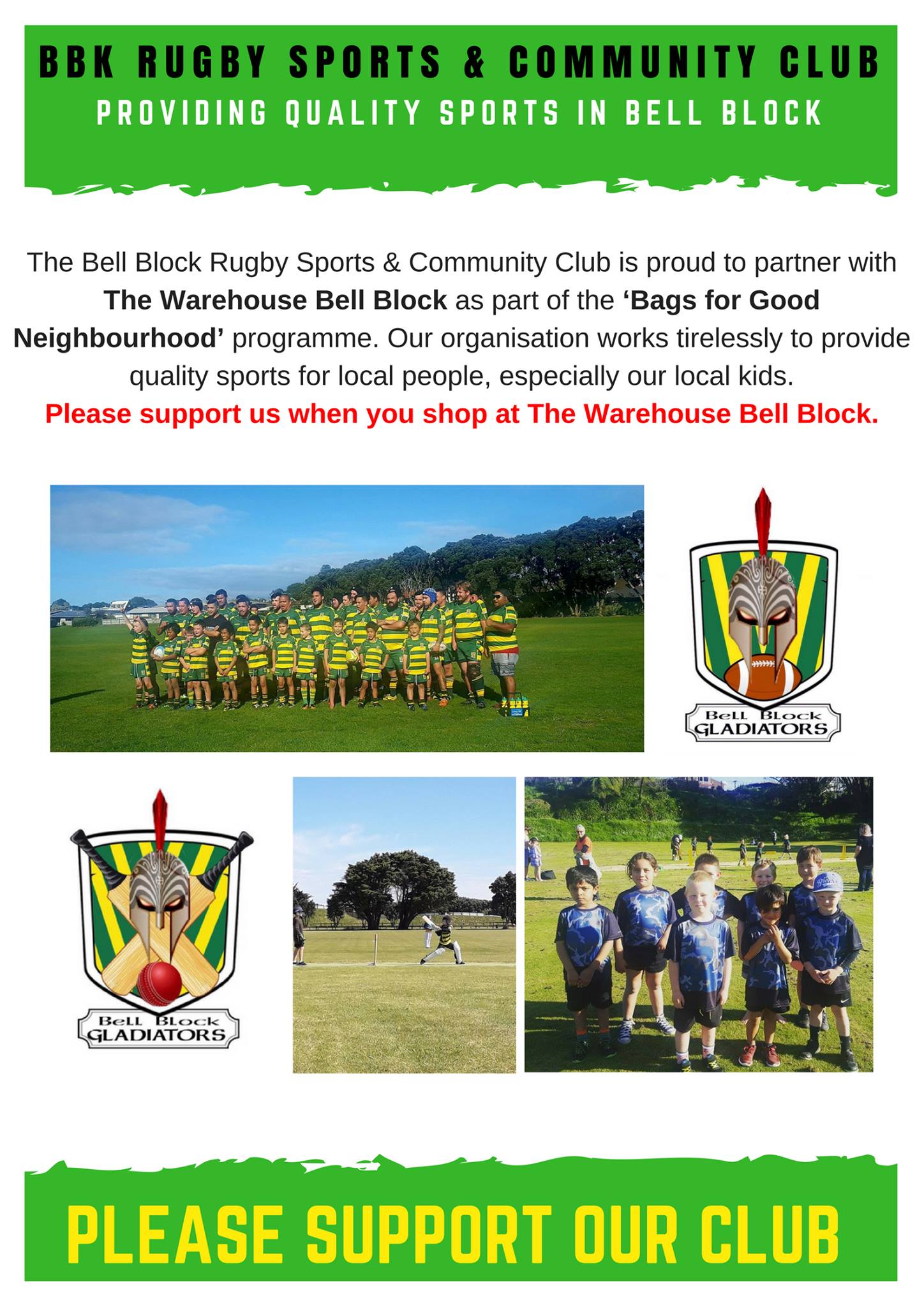 The Bell Block Rugby Sports... - Bell Block Junior Gladiators | Facebook