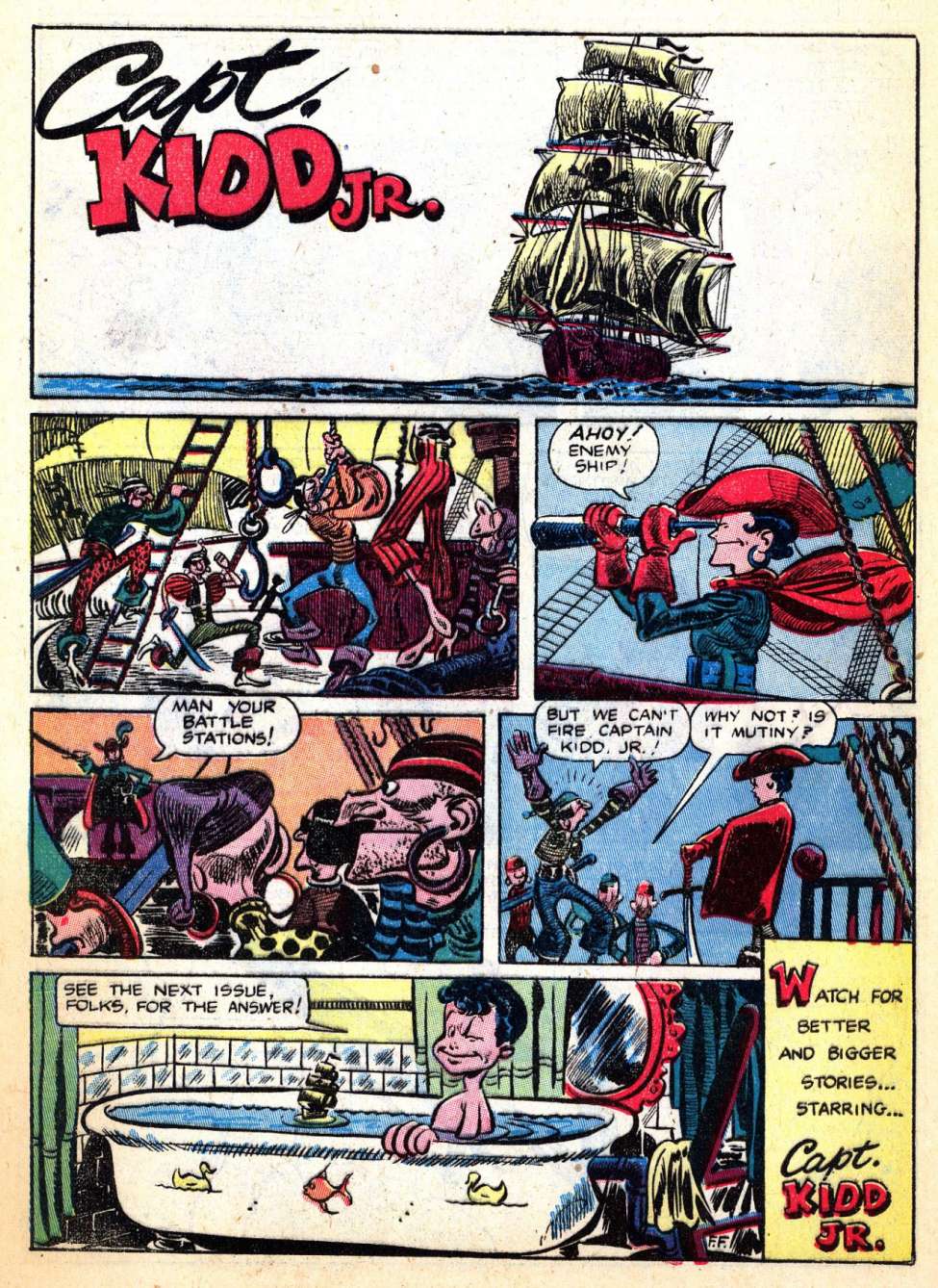 Treasure Comics 6, April 1946. Early Frazetta