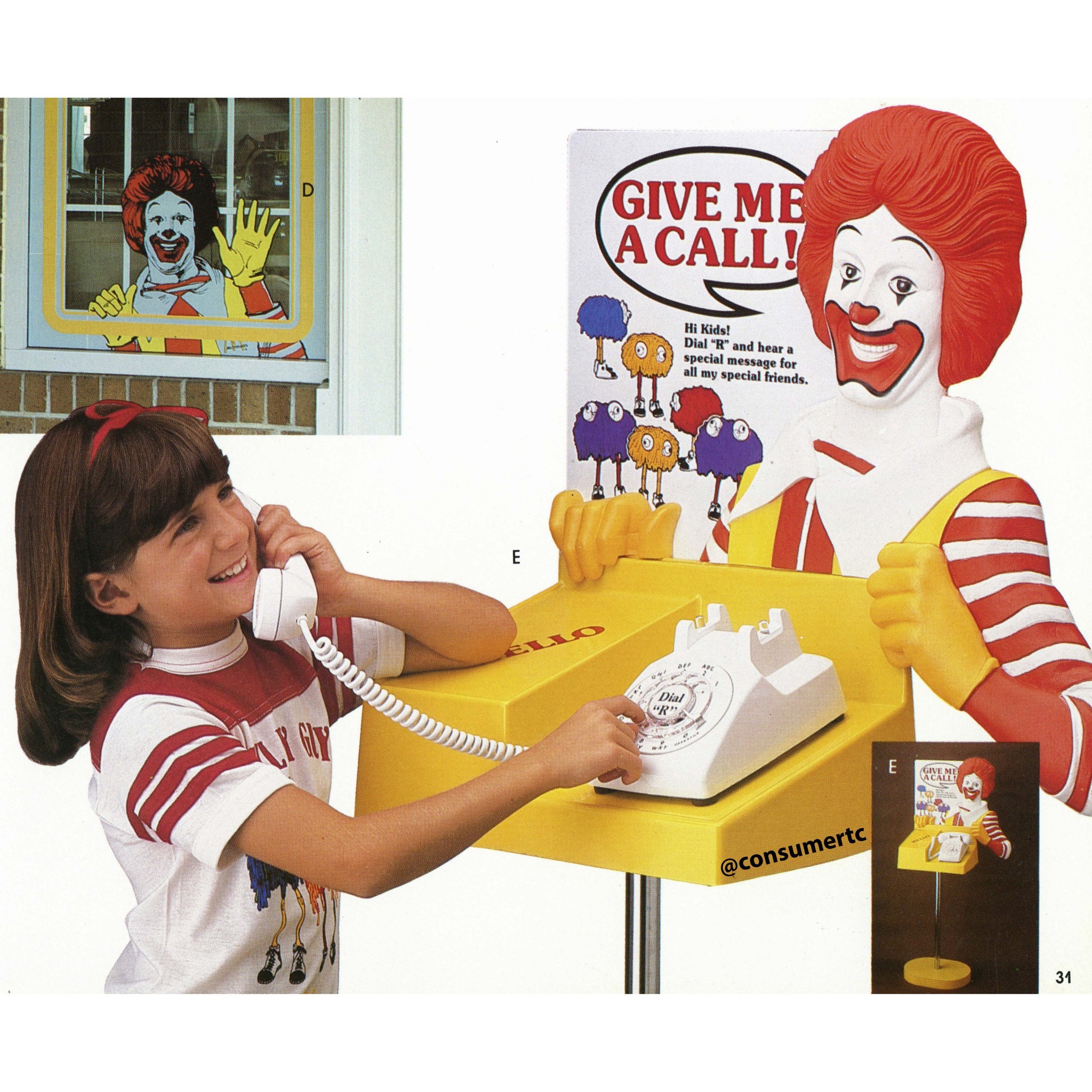 Vintage 1985 Ronald McDonald telephone