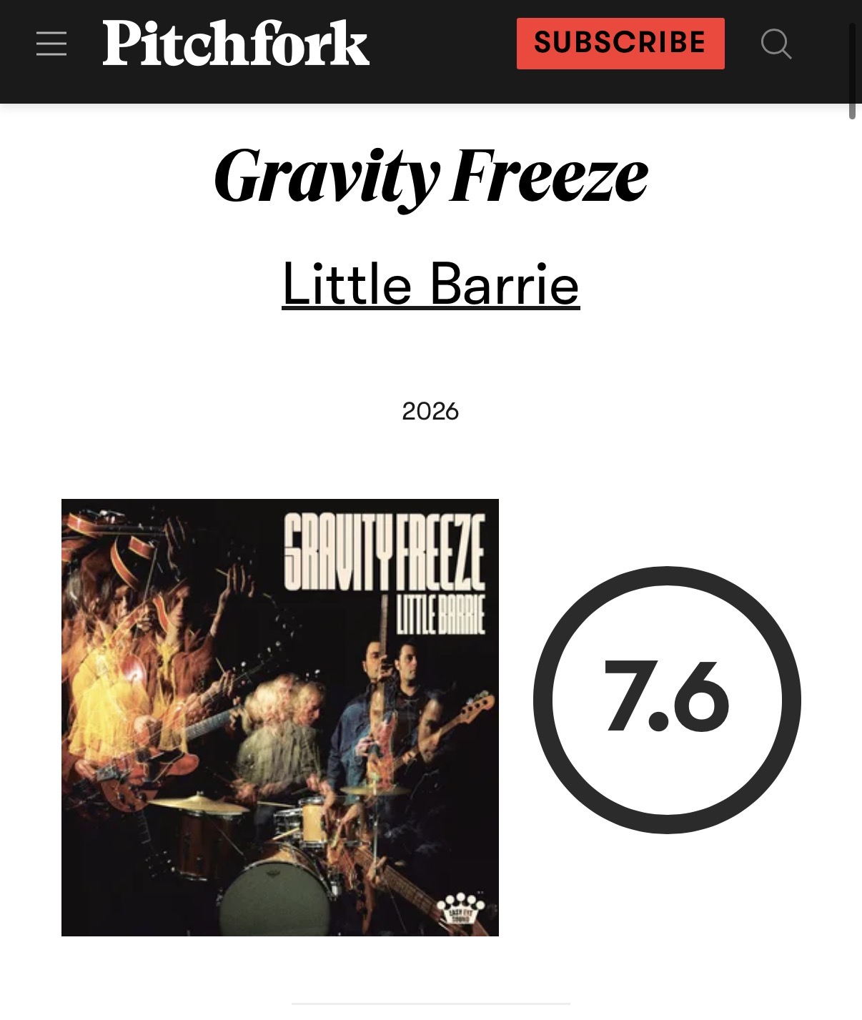 レコード Little Barrie Gravity Freeze レコード サイン入り