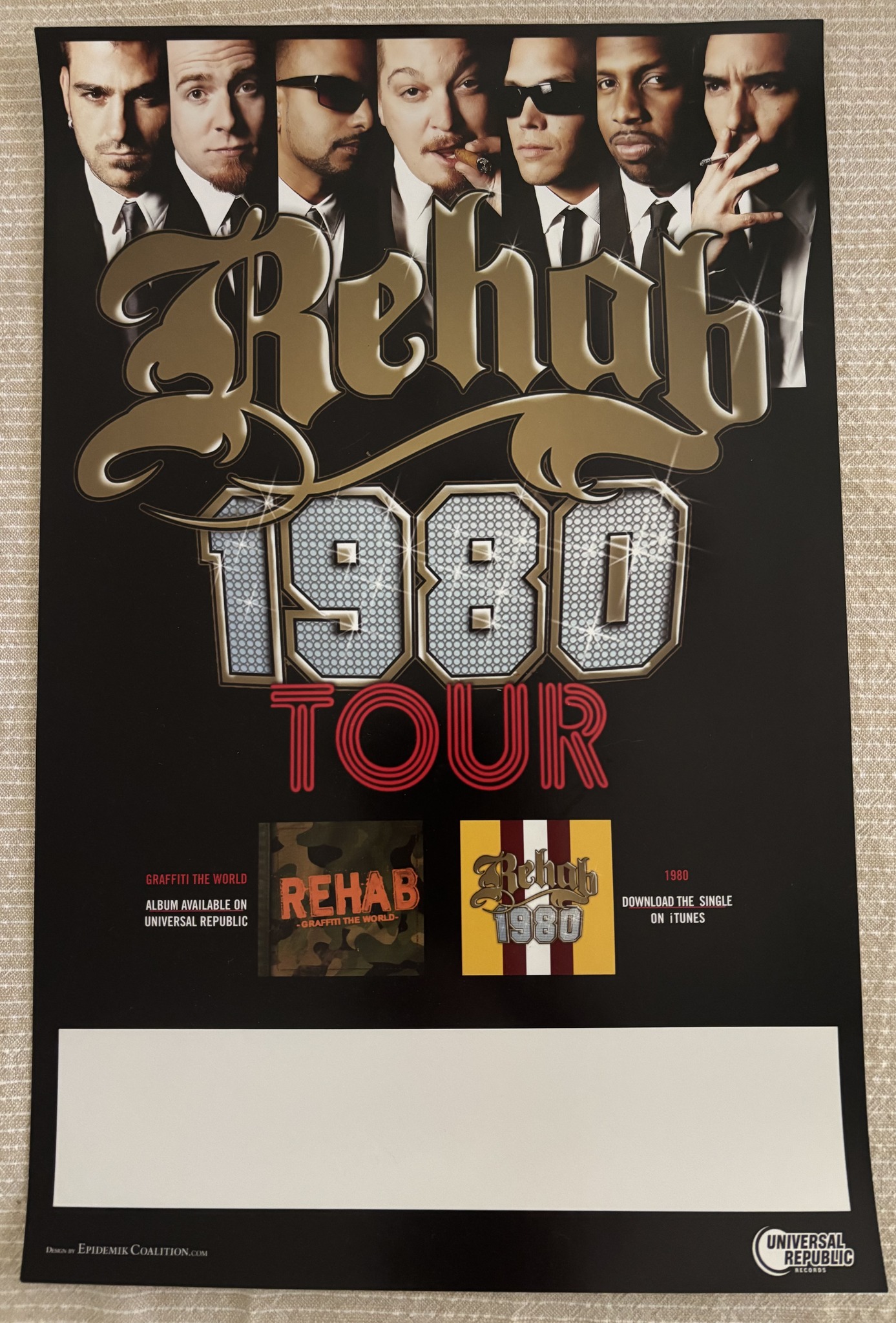 Vintage tour poster and band poster available now on our merch 