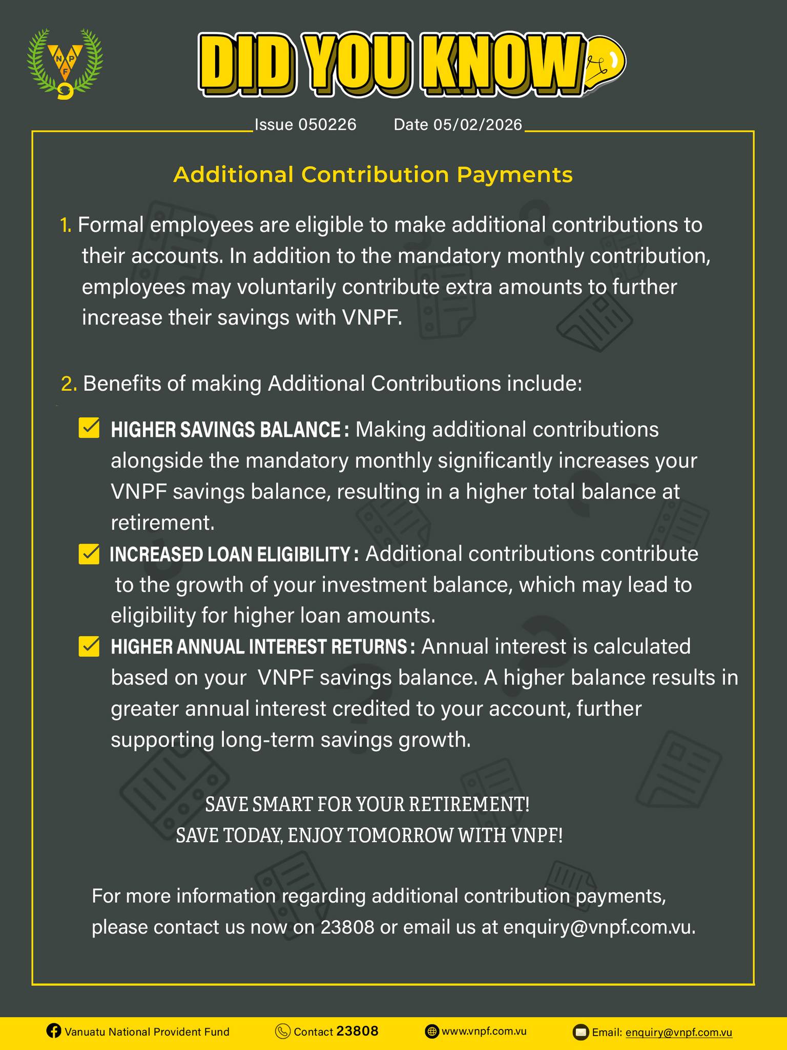 Vanuatu National... - Vanuatu National Provident Fund