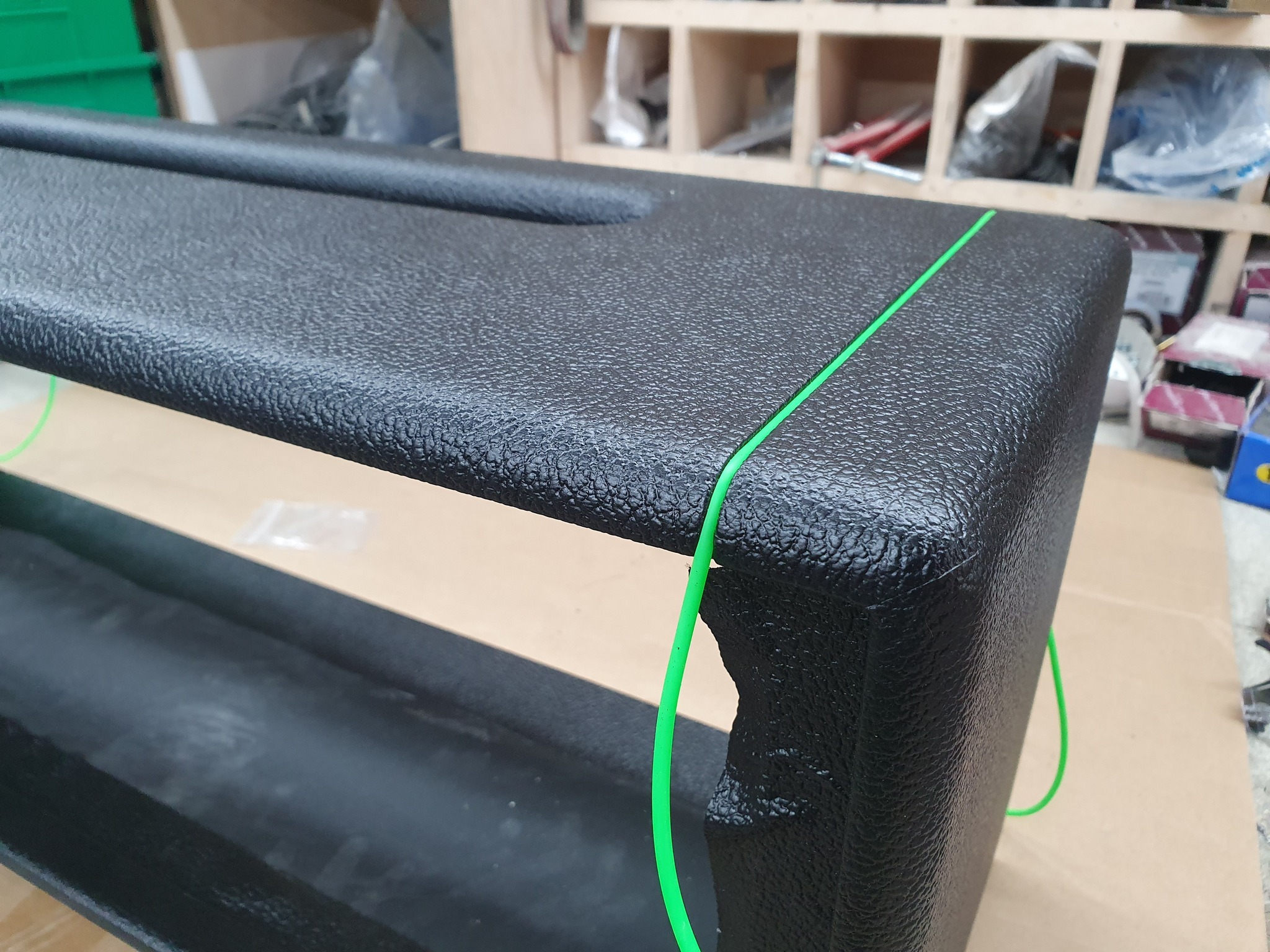 Neon green and black tolex custom Marshall headshell