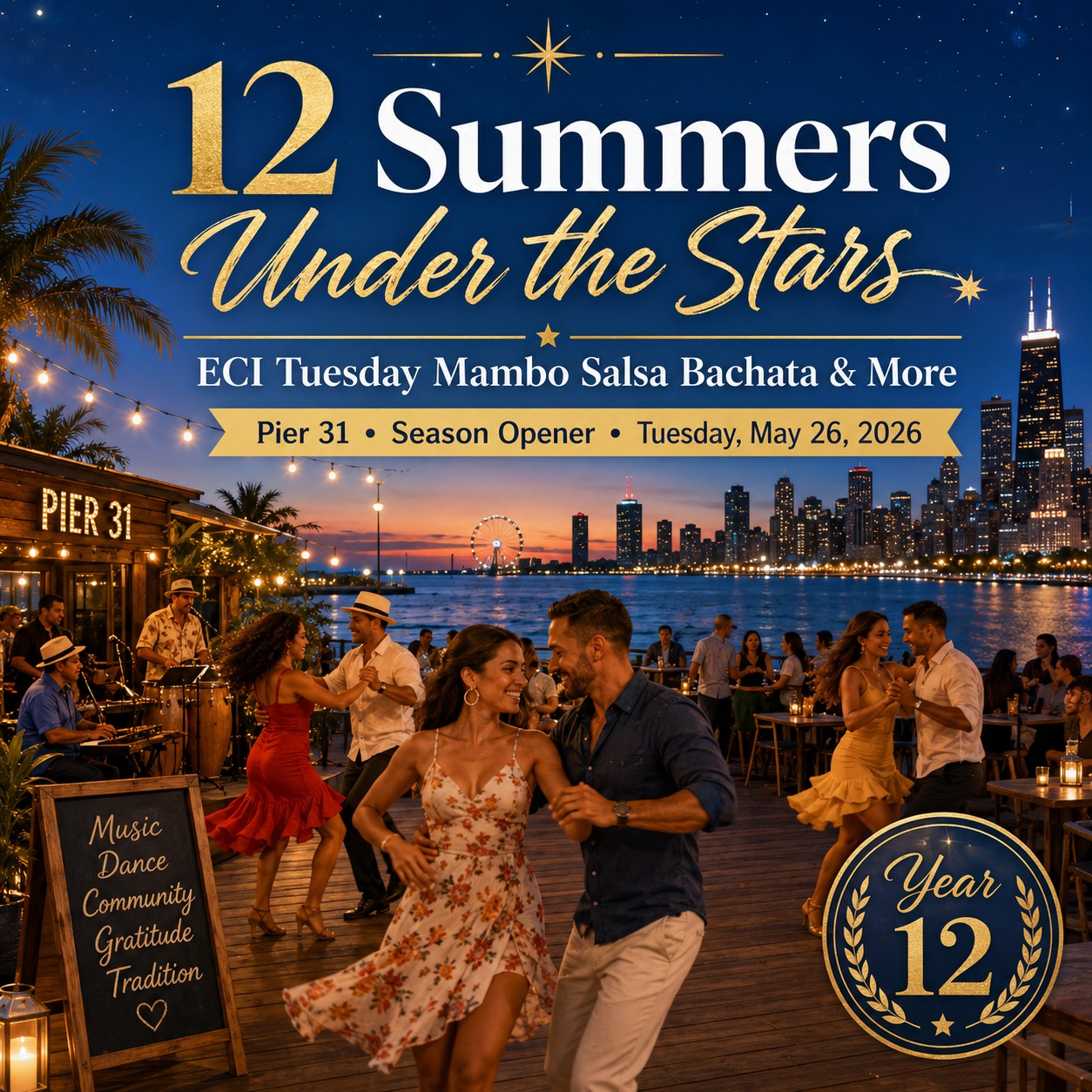 ECI Tuesdays Mambo Salsa Bachata & More Under the Stars at Pier 31