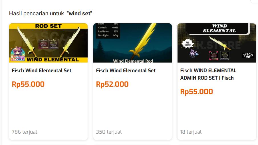 FISCH ROBLOX INDONESIA | #WTS WIND SET R40, NOVA RESIN R35 PM | Facebook