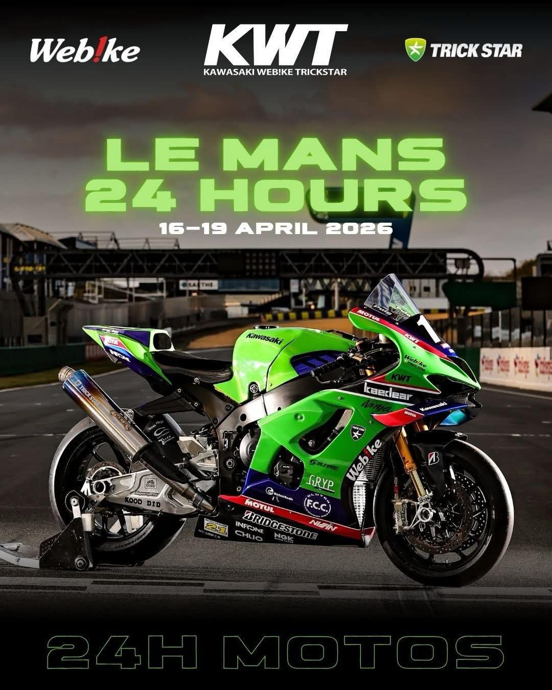 のもり Team Kawasaki Webike Trickstar are ready for the Le Mans 24 Hours