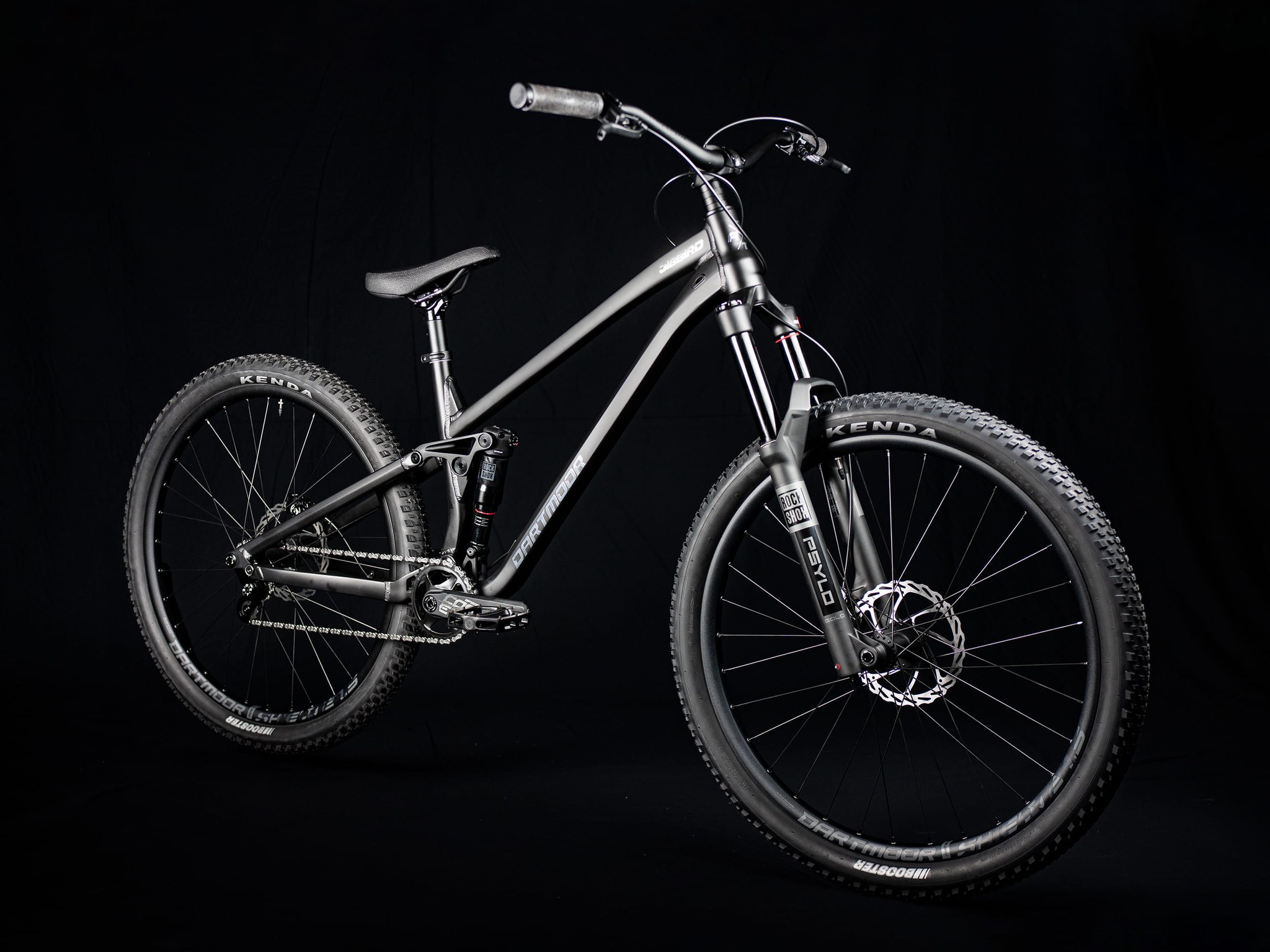 Dartmoor Bikes' Jibbbird: Black or Brushed Silver with Red Fork