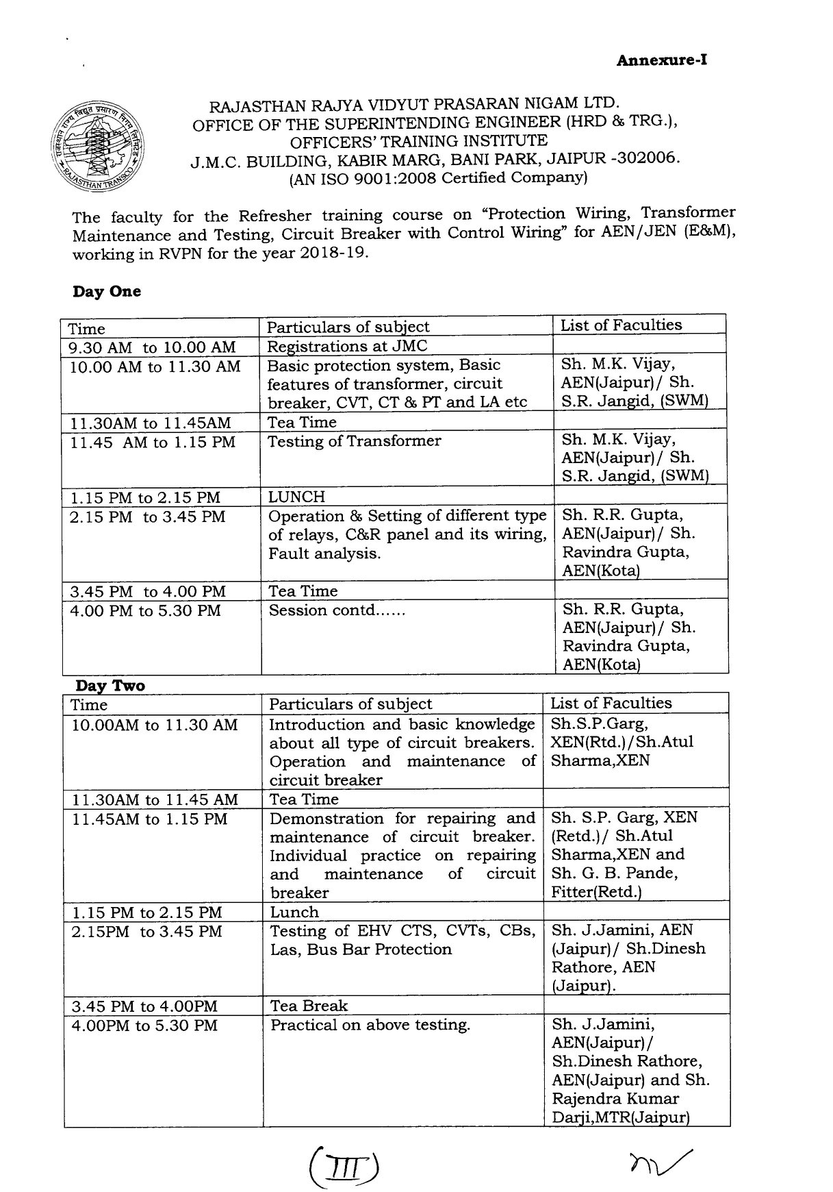 Rajasthan Rajya Vidyut Prasaran Nigam Limited - RRVPNL | Jaipur