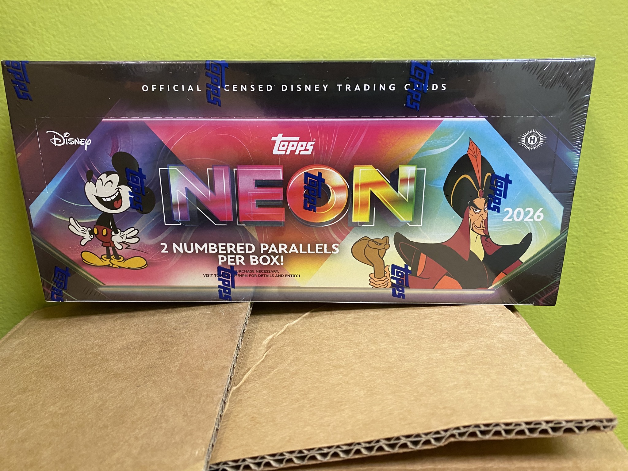 Just in 2026 Topps Disney Neon Blaster, Mega and Hobby boxes.