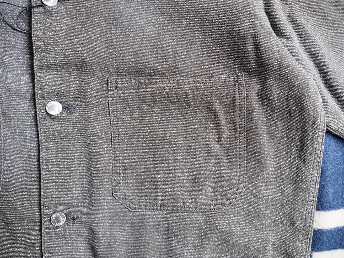 A.PRESSE Vintage Black Chambray Work Jacket(26SAP-01-47) #apresse