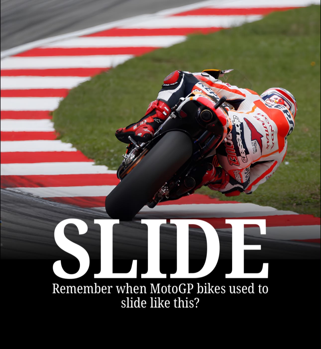 Big rear-wheel slides were once a normal part of MotoGP. Riders