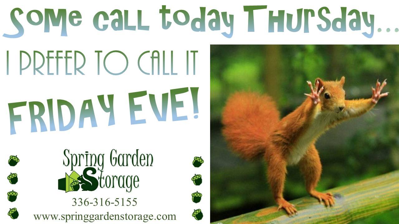 Happy Friday Eve from Spring... - Spring Garden Storage