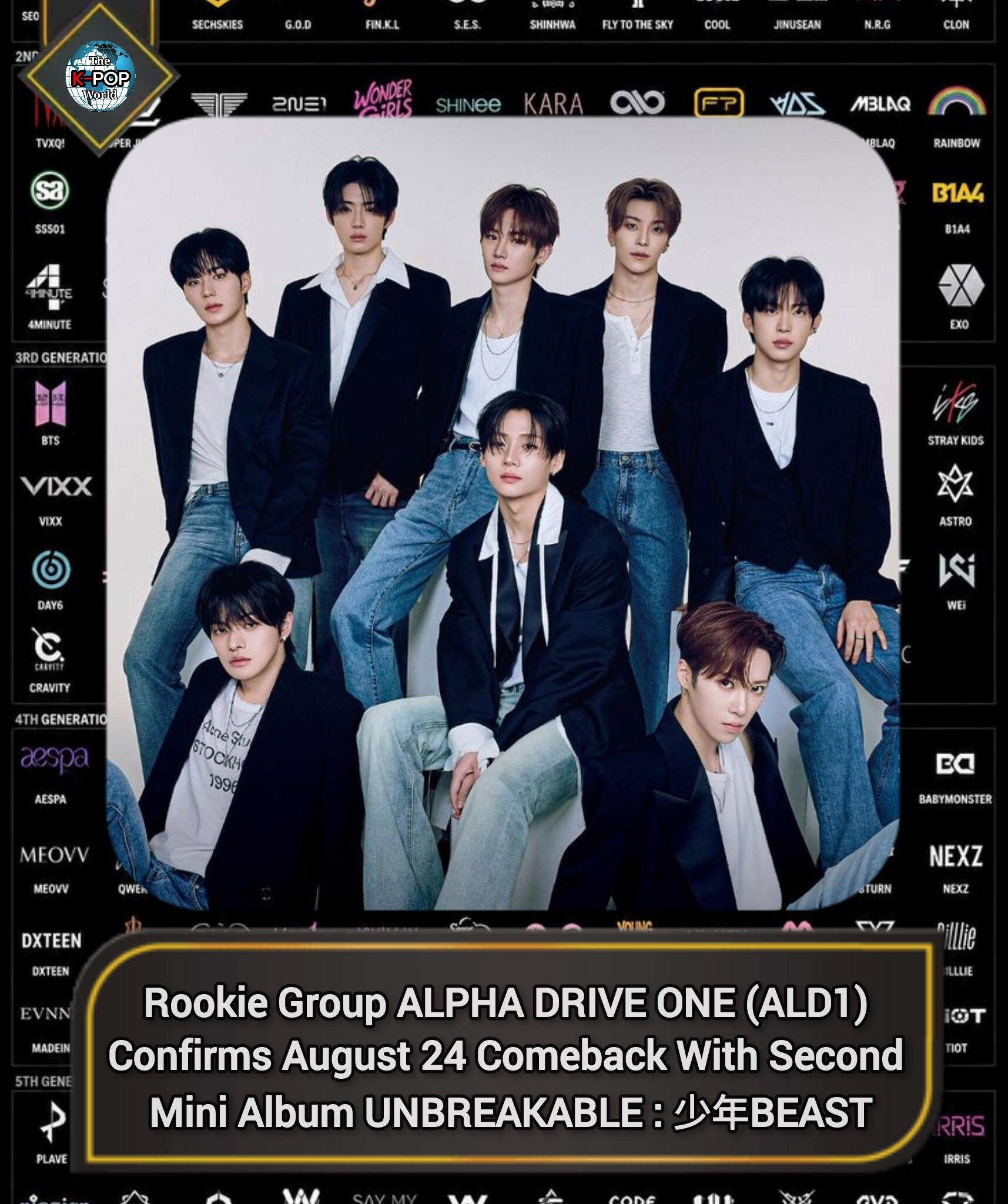 K-POP・アジア ALD1 ALPHADRIVEONE, also known as #ALD1 , has officially confirmed