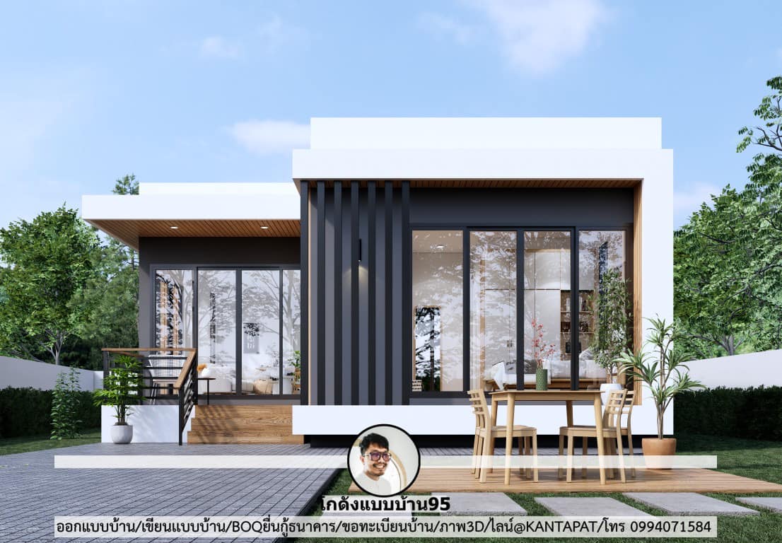 แบบบ้านมีดาดฟ้า แบบบ้านโมเดริ์น | กล่องมินิมอล โมเดริ์นทันสมัย 2 ห้อง ...