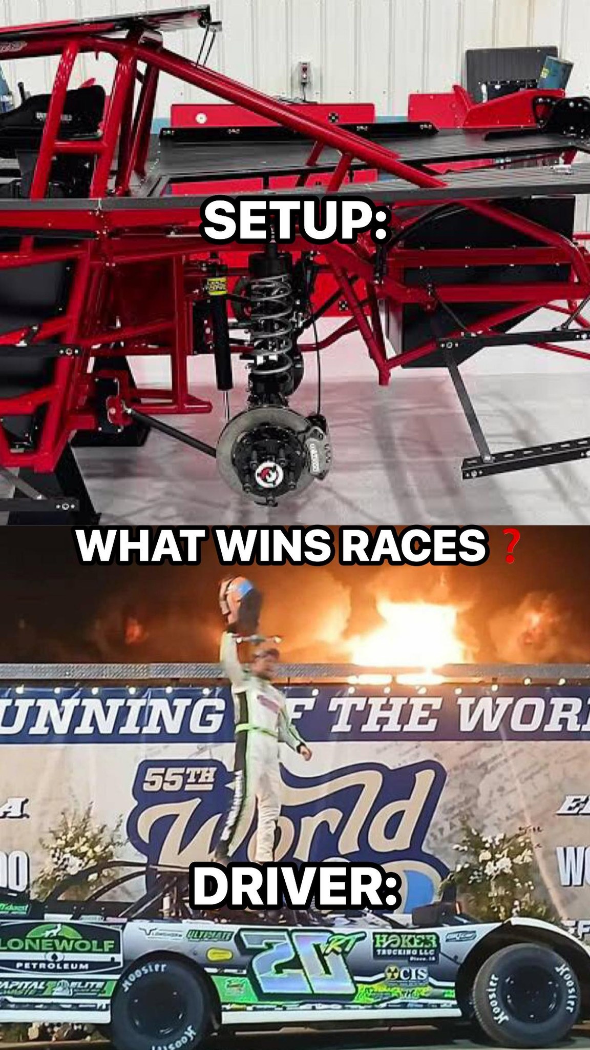 Daniel - WHAT wins races A completely dialed car, or a wheelman # ...