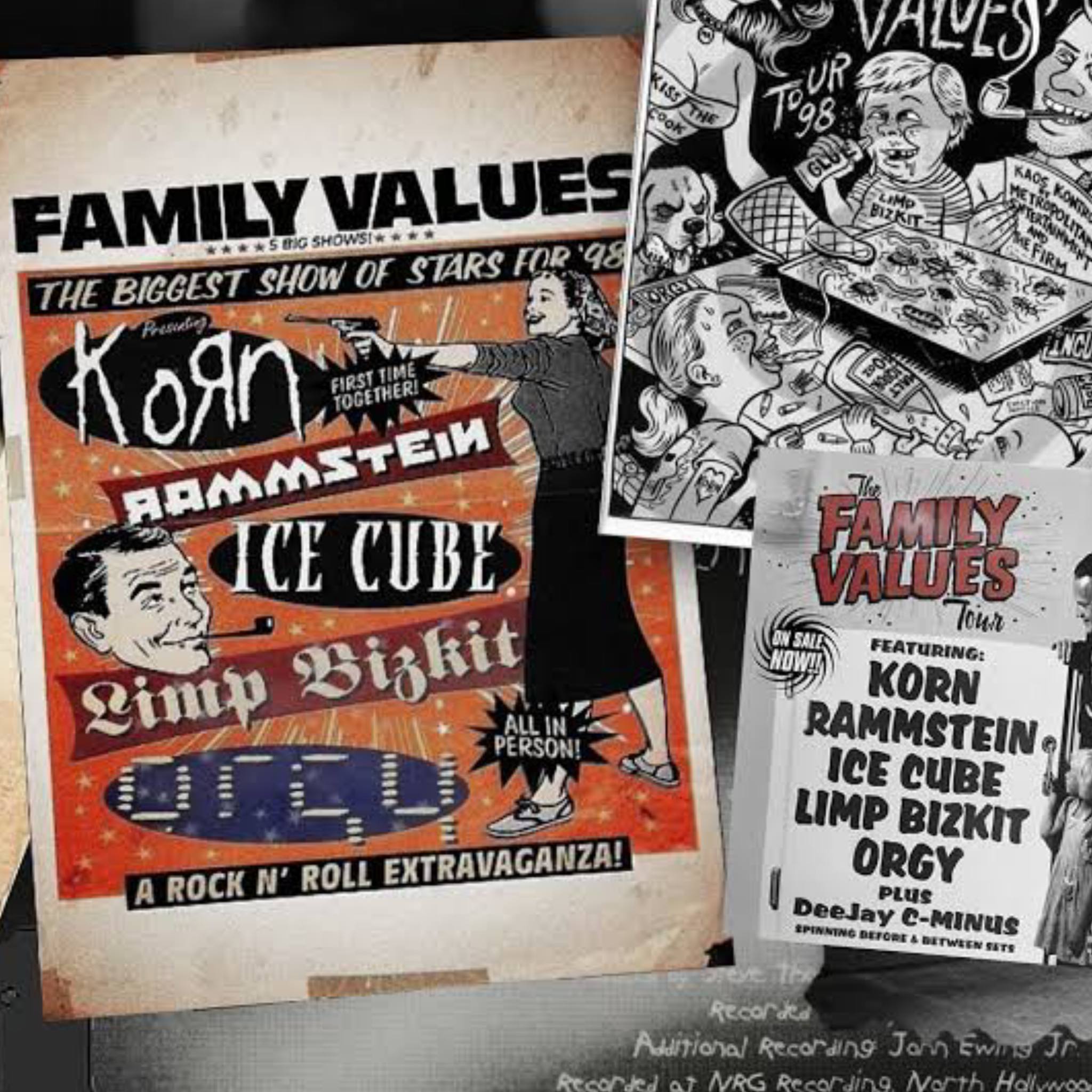 Korn's 1998 Family Values Tour with Rammstein and Limp Bizkit
