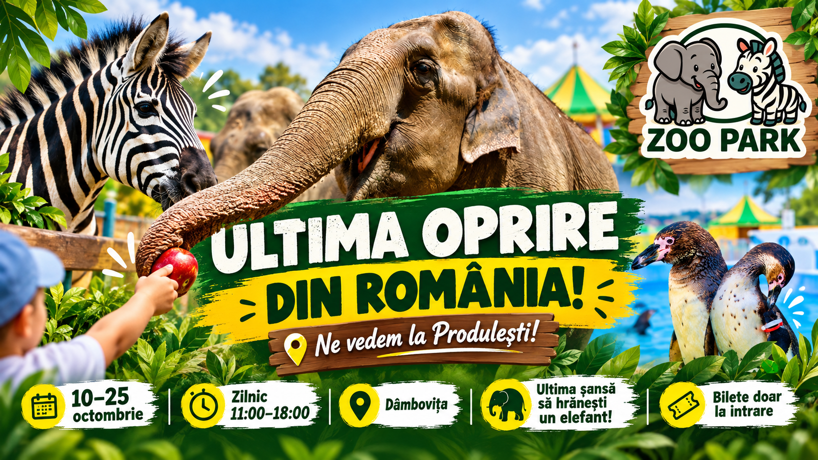 Zoo Park la Produlești – ultima oprire din România 🐘