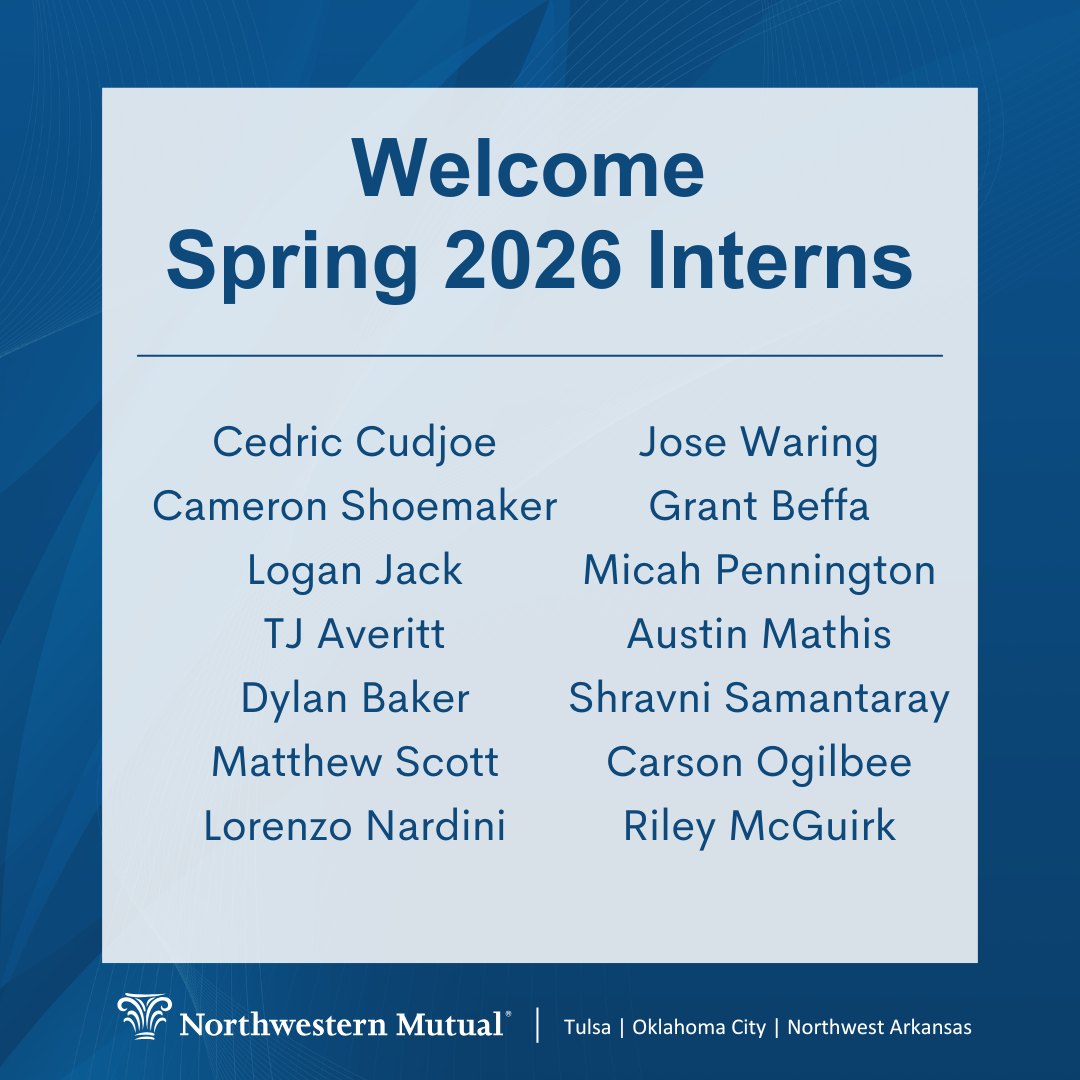 We’re excited to welcome... - Northwestern Mutual-Tulsa, OK | Facebook