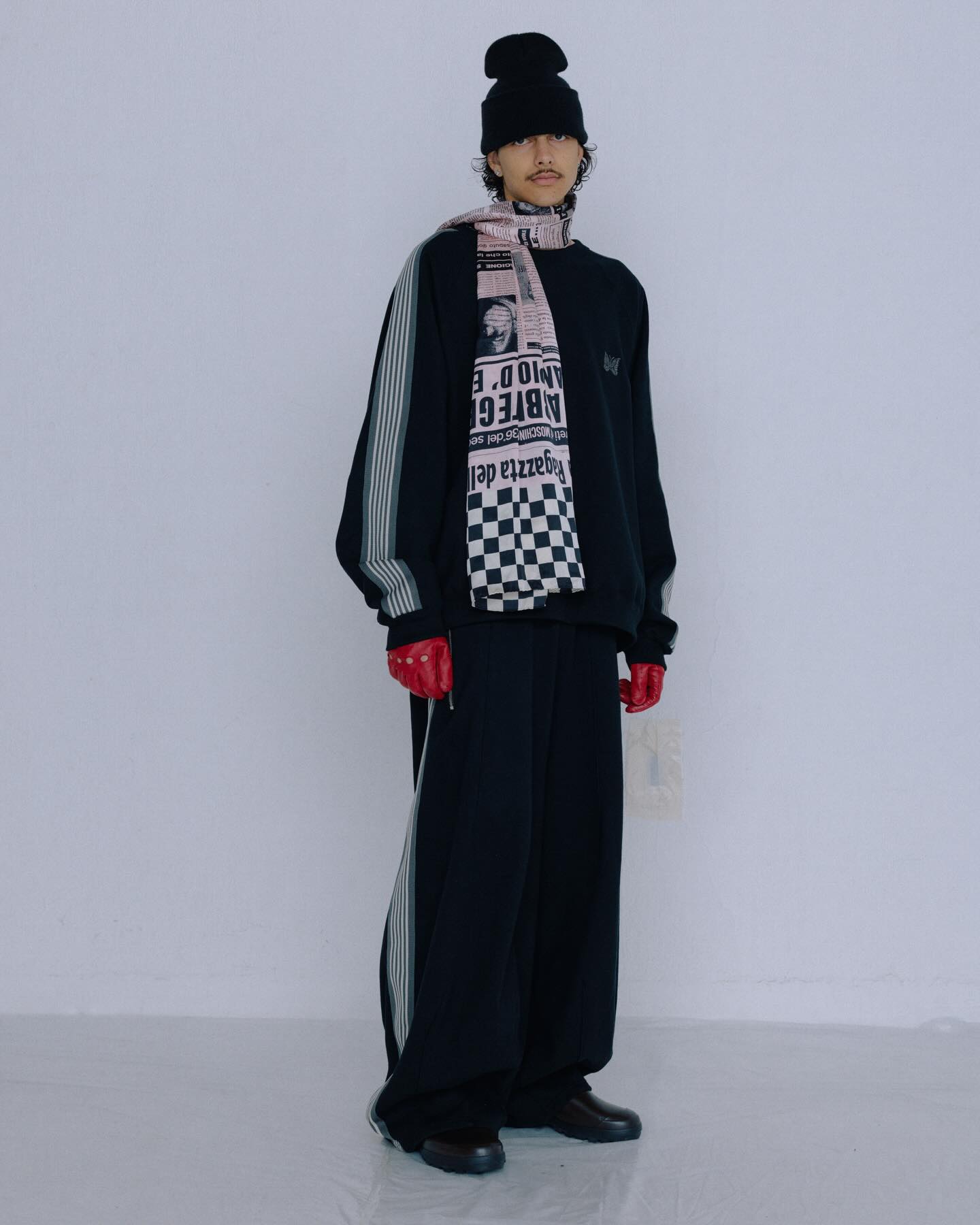 Needles × LHP 2025 winter Track Crew Neck - Cotton Jersey H.D. 