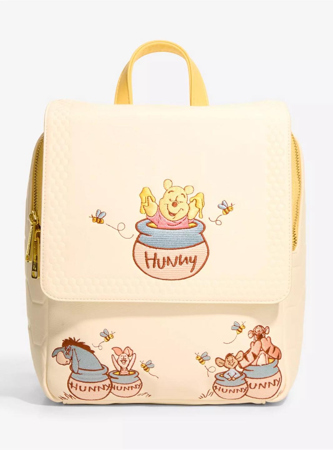 floral honeycomb mini backpack Posh Peanut Girl's Laney in Pink Soft to the touch Disney Loungefly Disney Winnie the