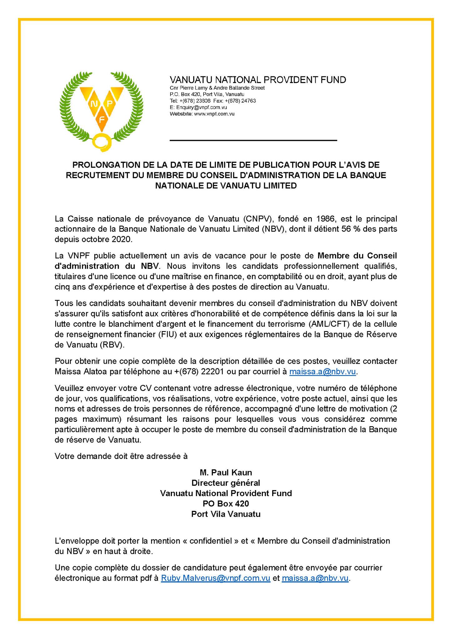 Vanuatu National Provident Fund | Port-Vila
