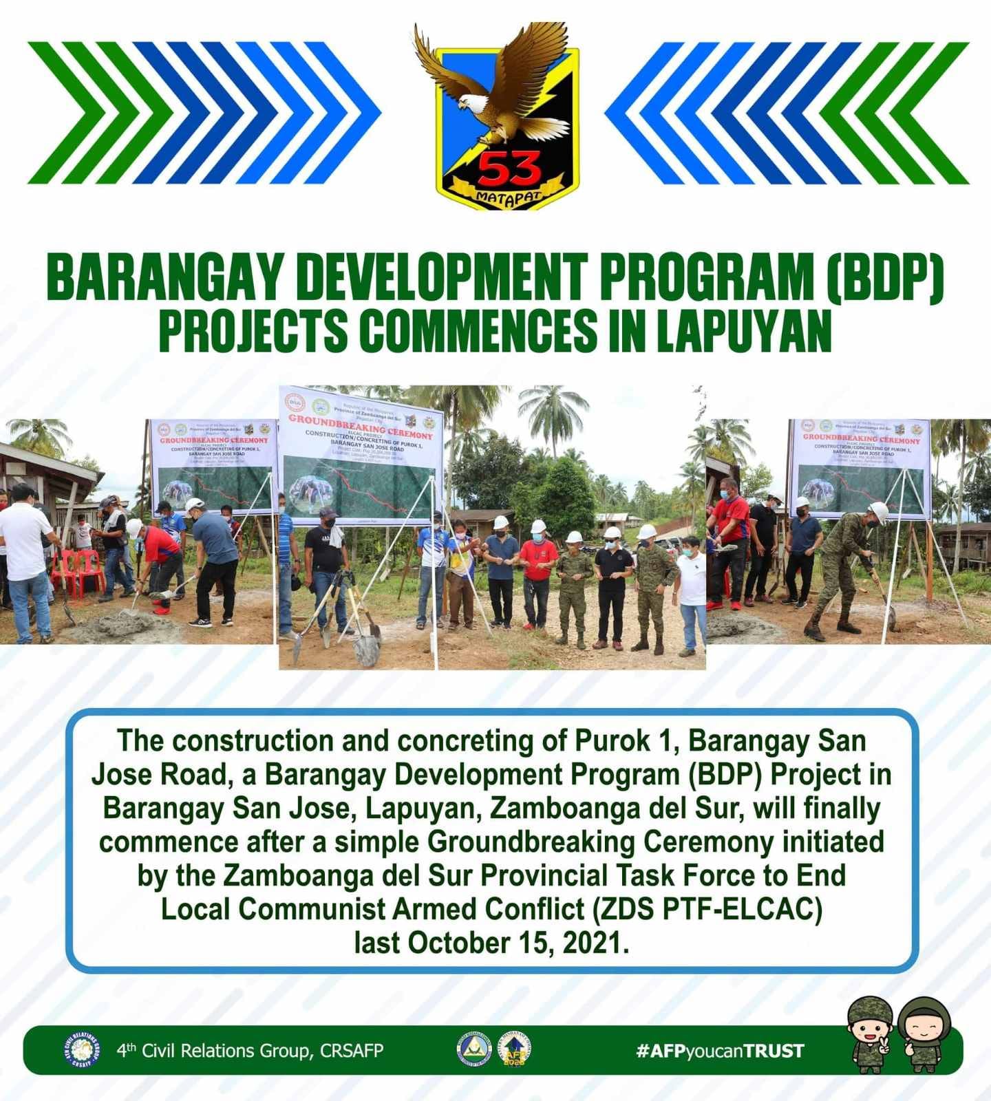4th Civil Relations Group - BARANGAY DEVELOPMENT PROGRAM (BDP) PROJECTS ...