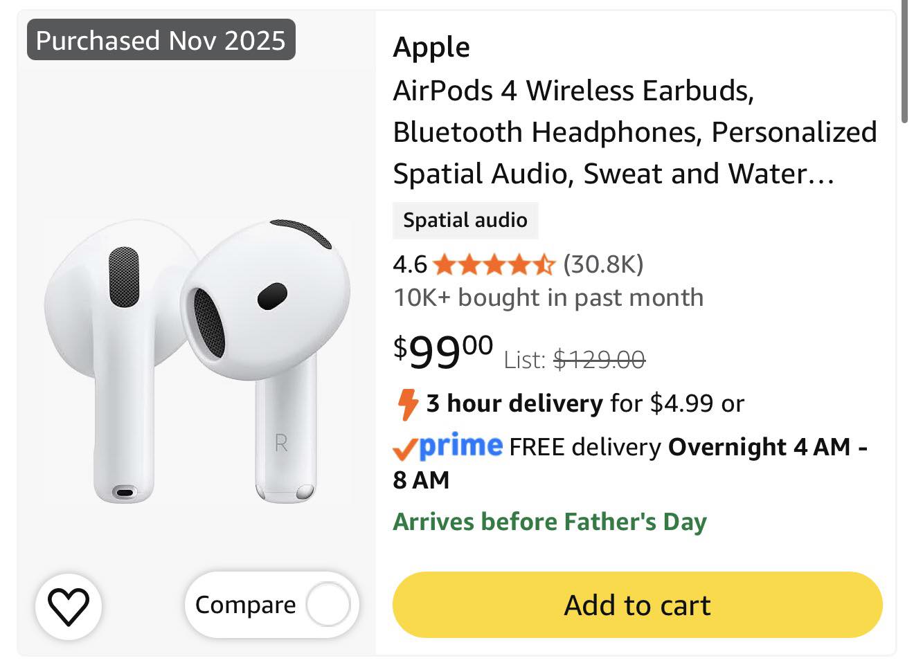 AirPods 4 are still $69 on Amazon 😳 amzn.to/48ikGvu