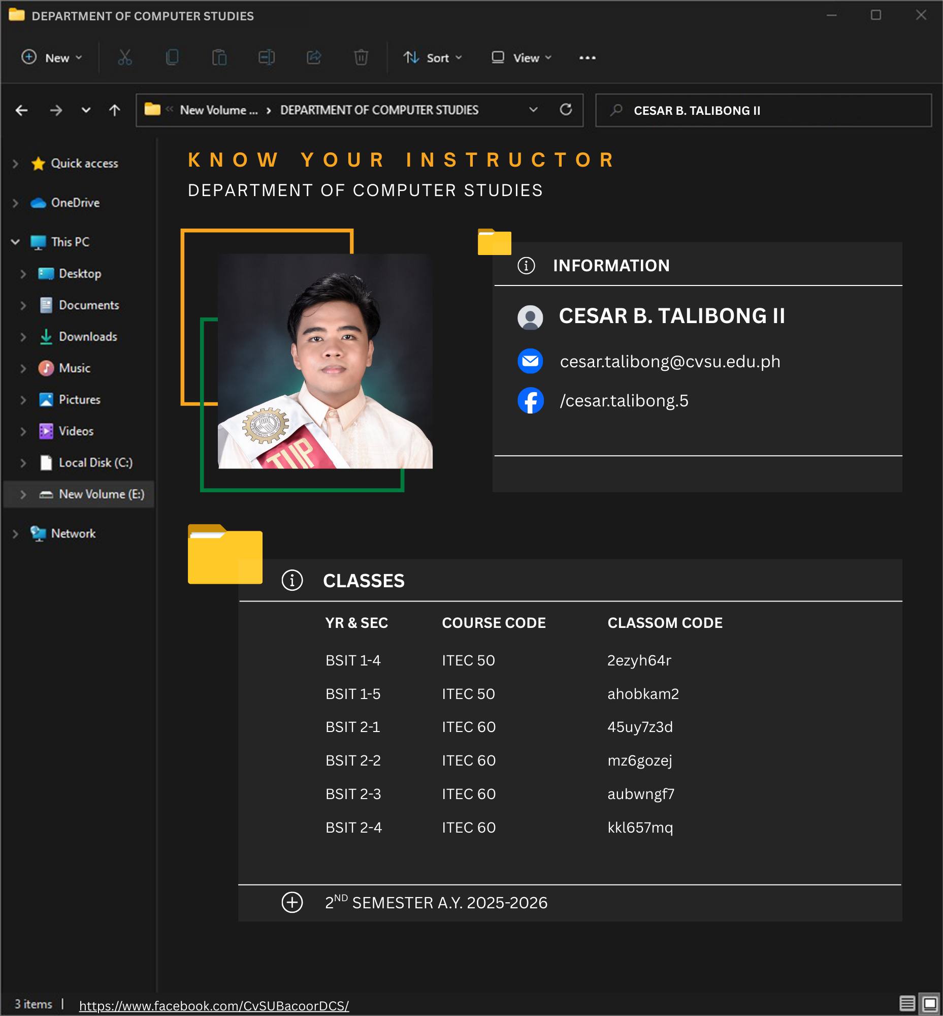 Department of Computer Studies - CVSU Bacoor Campus | Bacoor