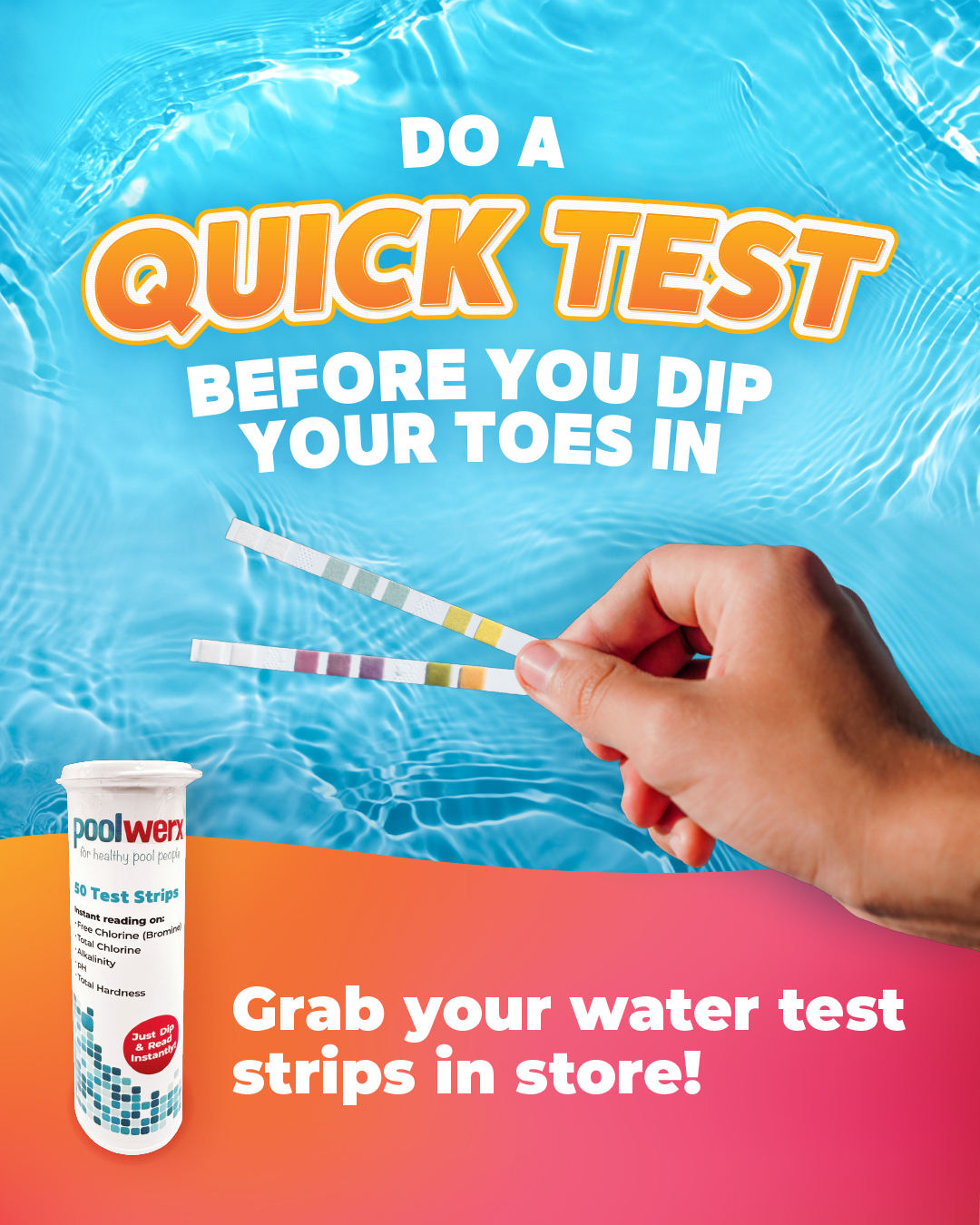 Poolwerx - If you can't make it instore for your regular water test ...